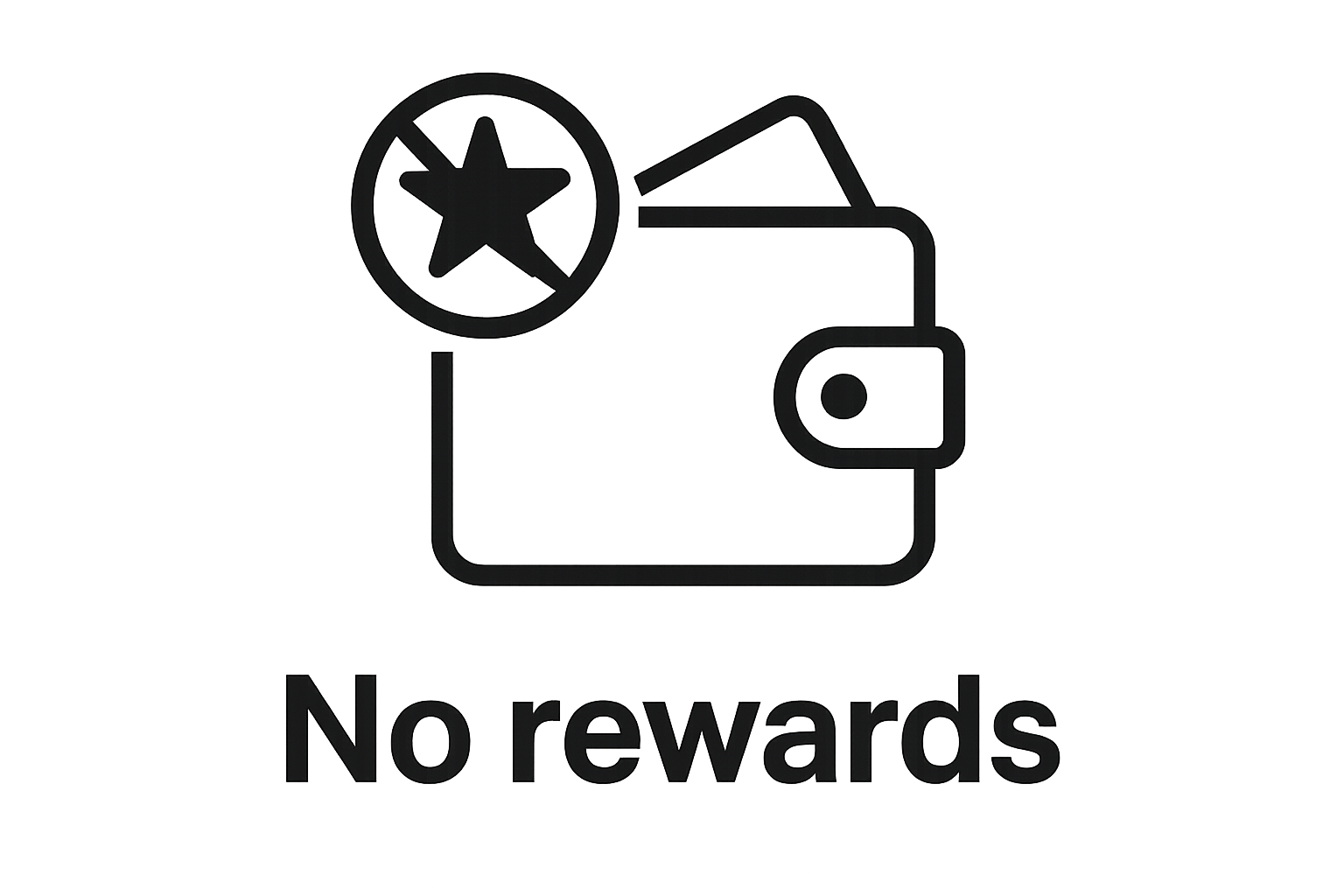 no rewards empty wallet icon