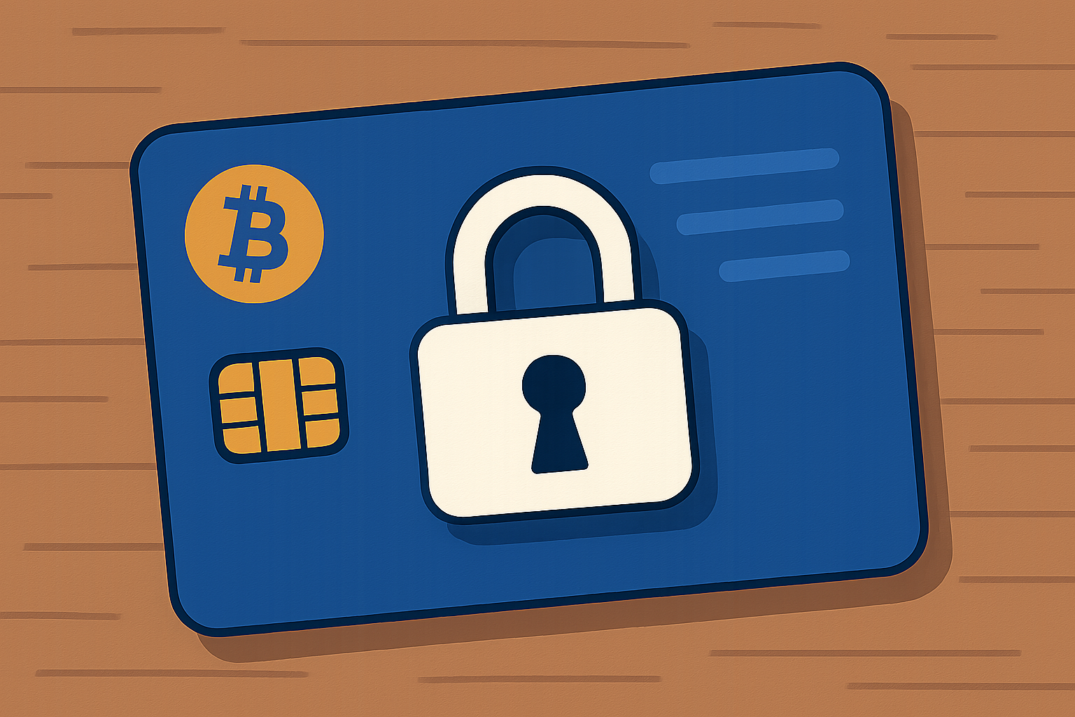 privacy lock icon crypto card