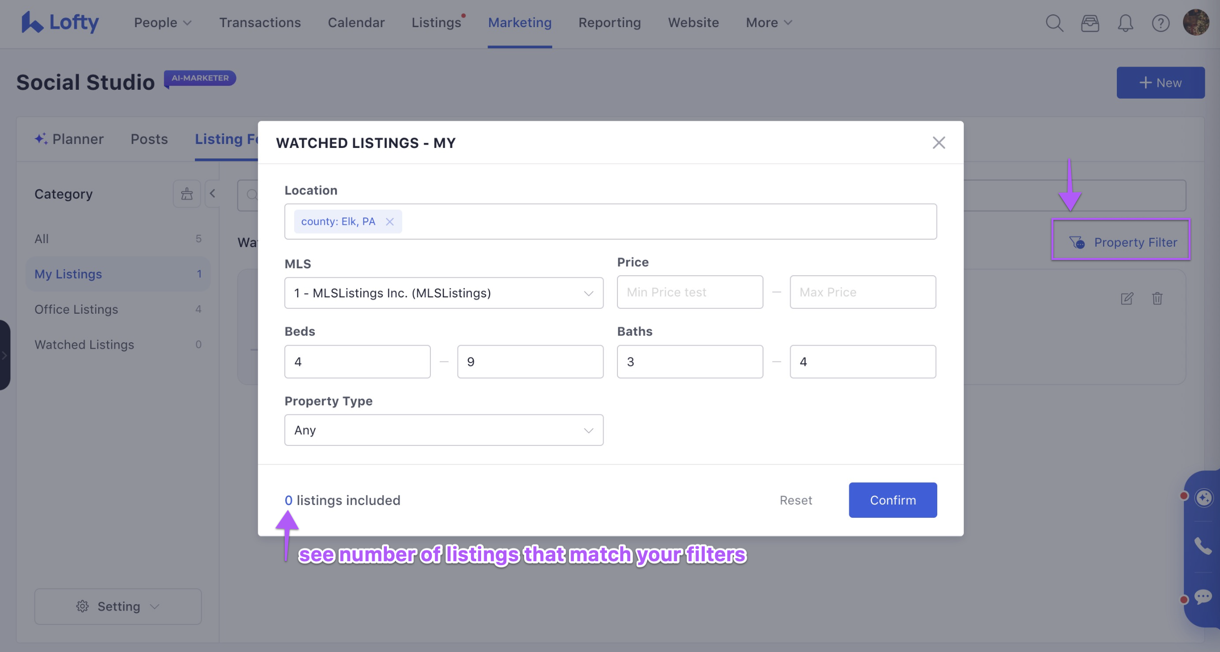 Lofty AI income distribution dashboard