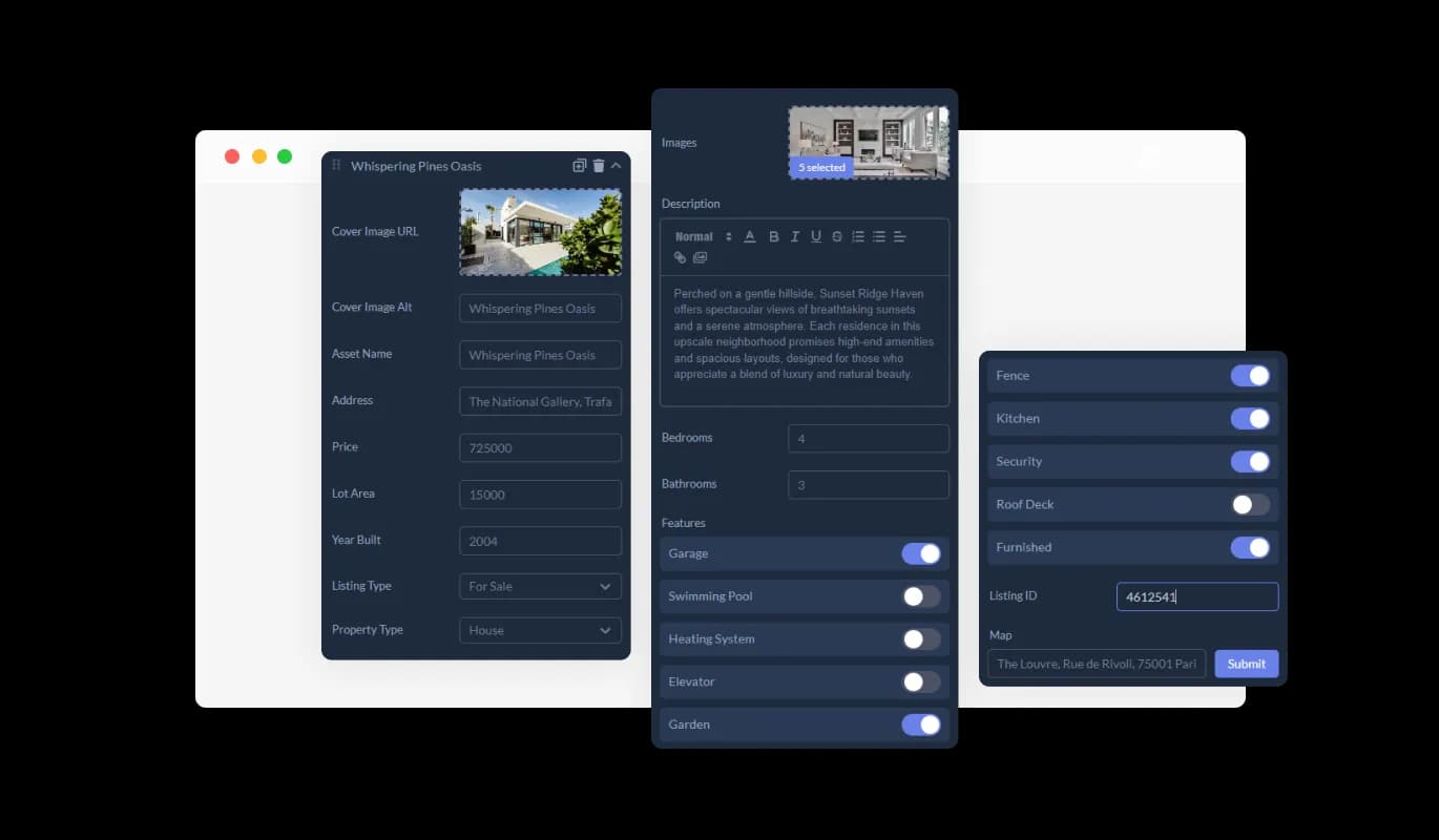 RealT platform user interface