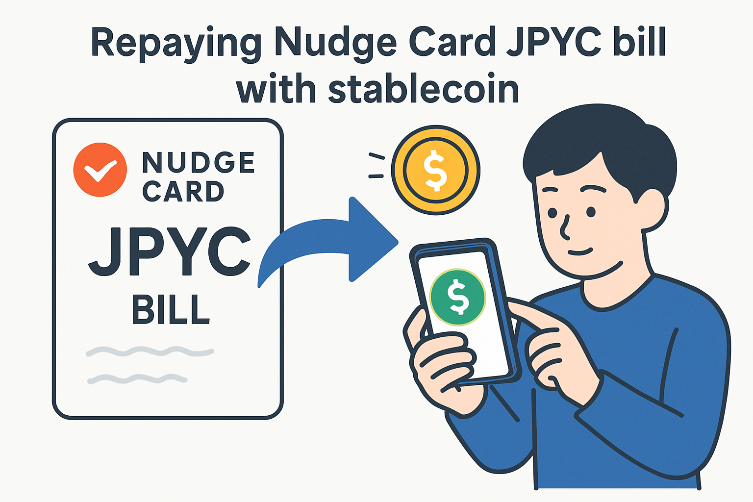 Repaying Nudge Card JPYC bill with stablecoin