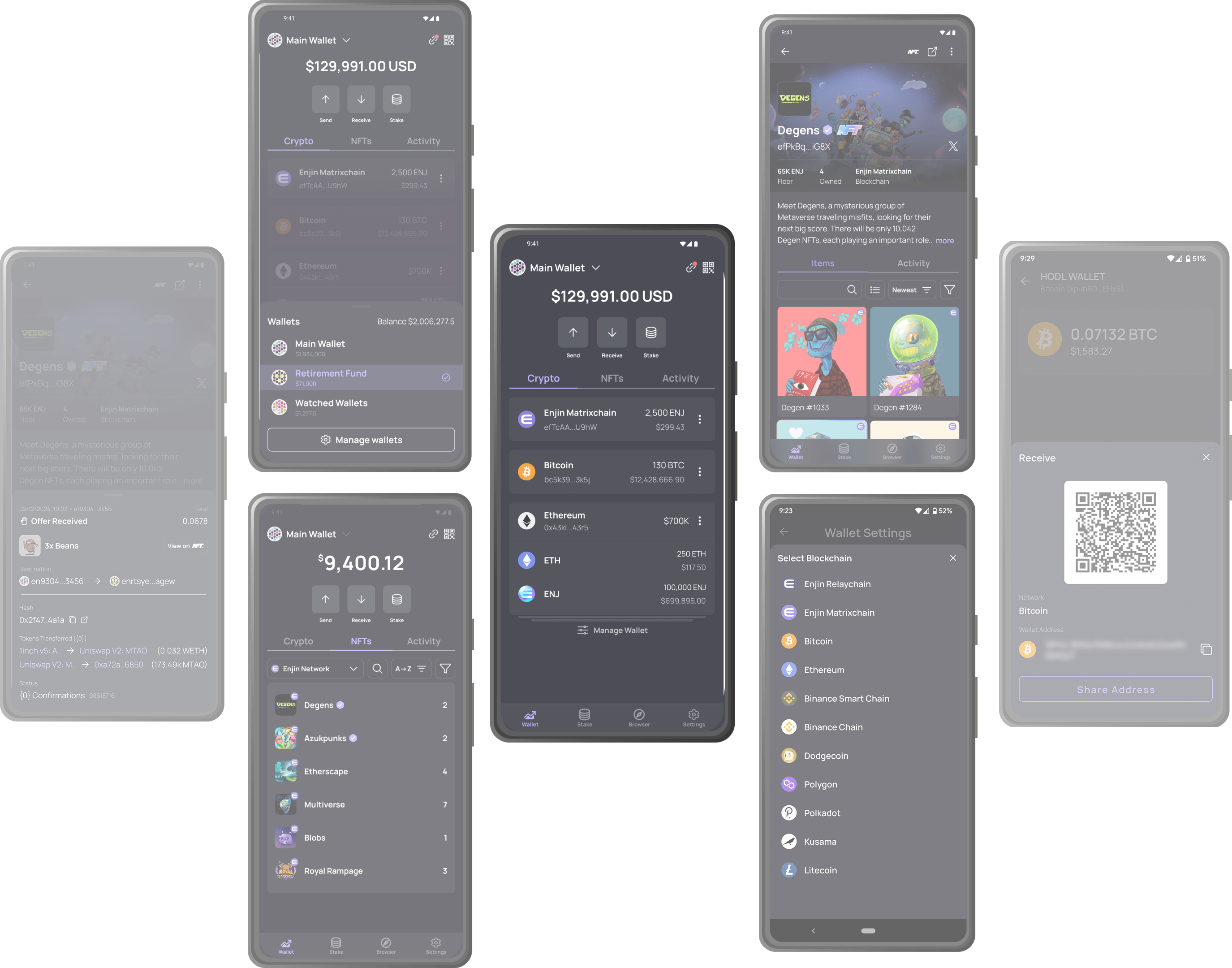 Enjin gaming NFT marketplace interface