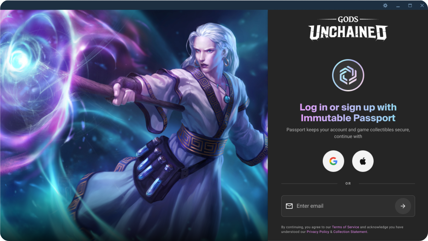 Immutable X gaming NFT marketplace interface