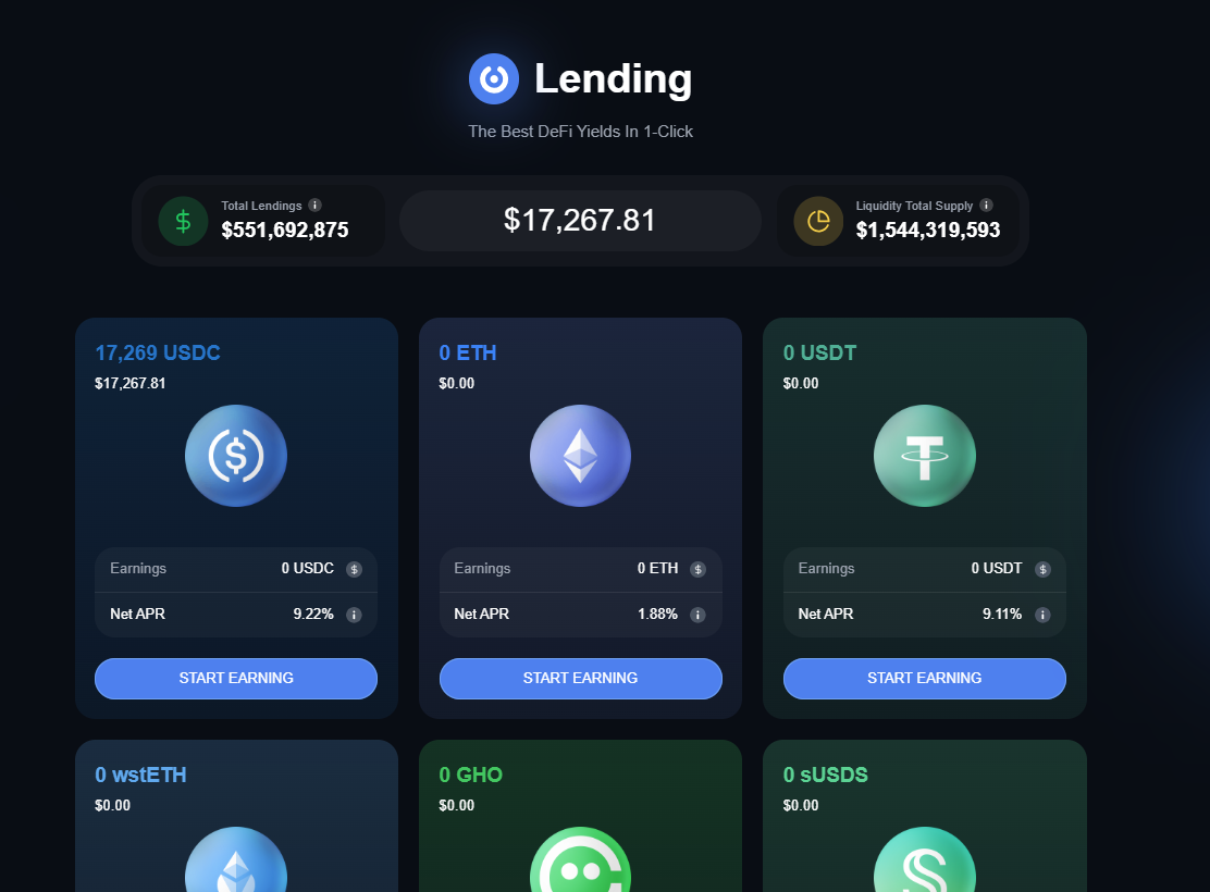 Fluid Protocol supported assets USDC USDT wstETH ETH