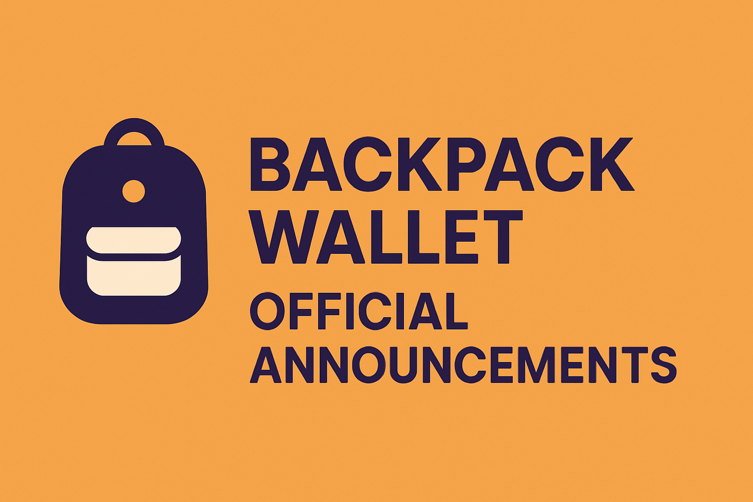 Backpack Wallet official announcements