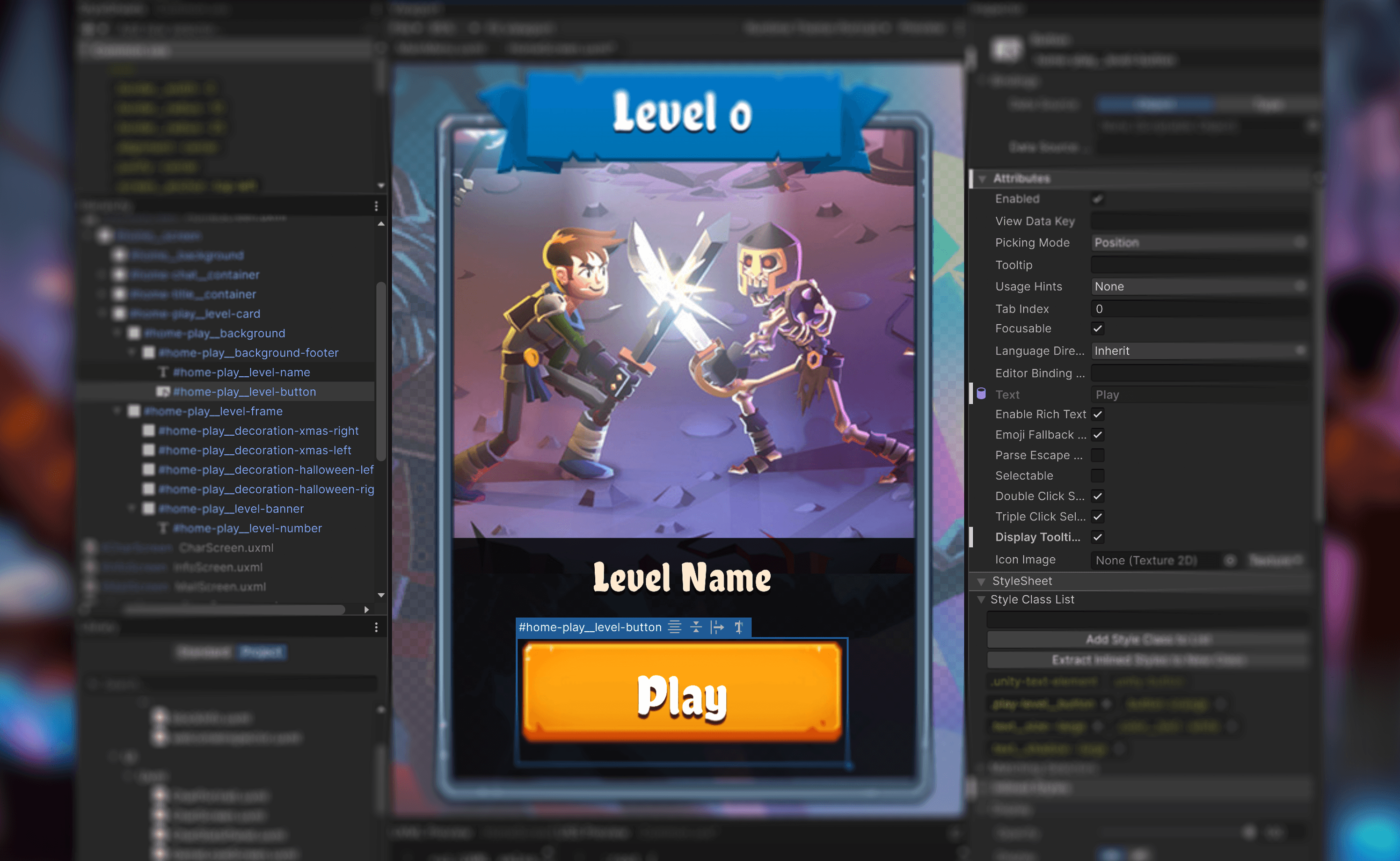 custom game creation interface