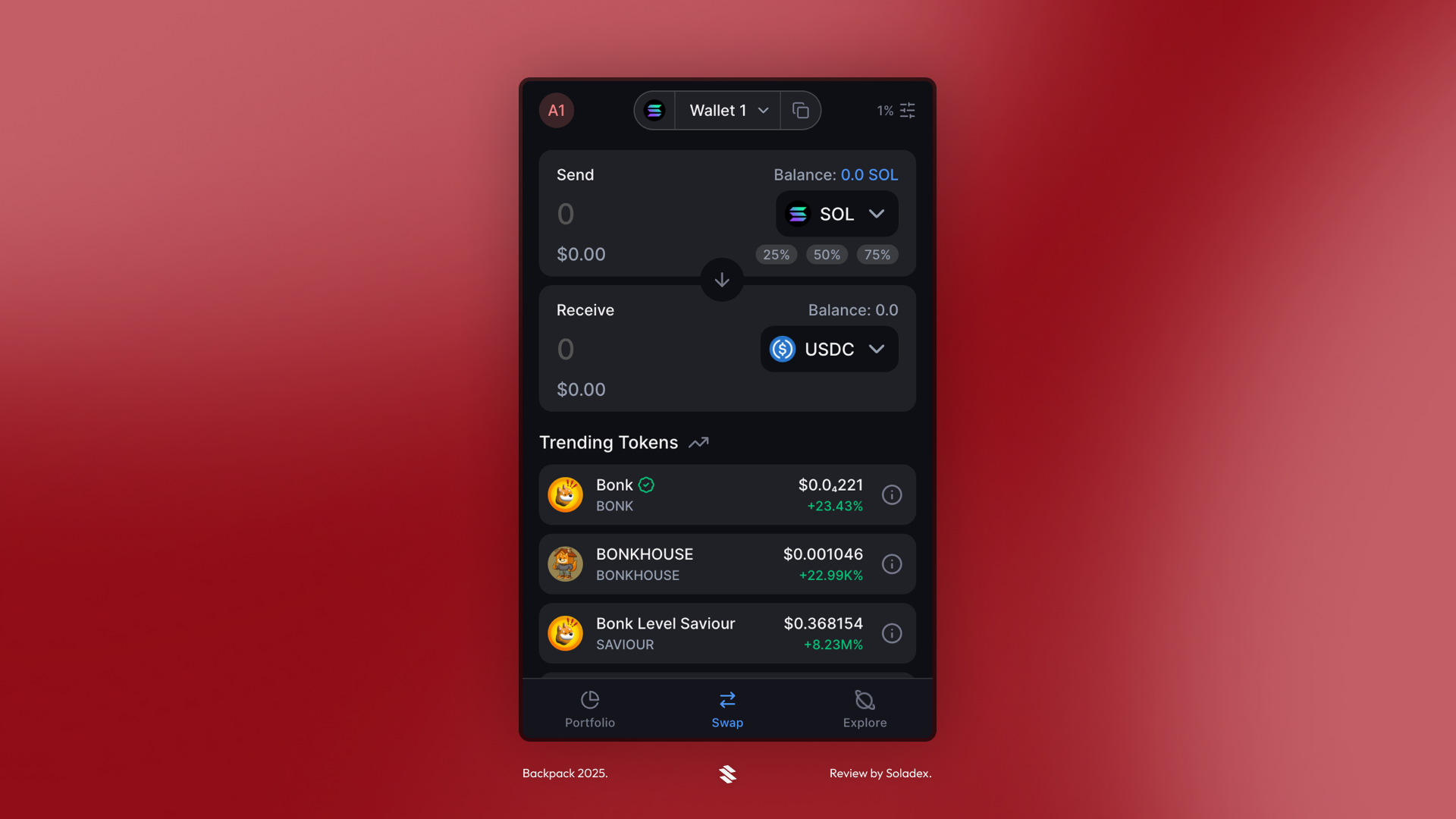 Backpack Wallet crypto app