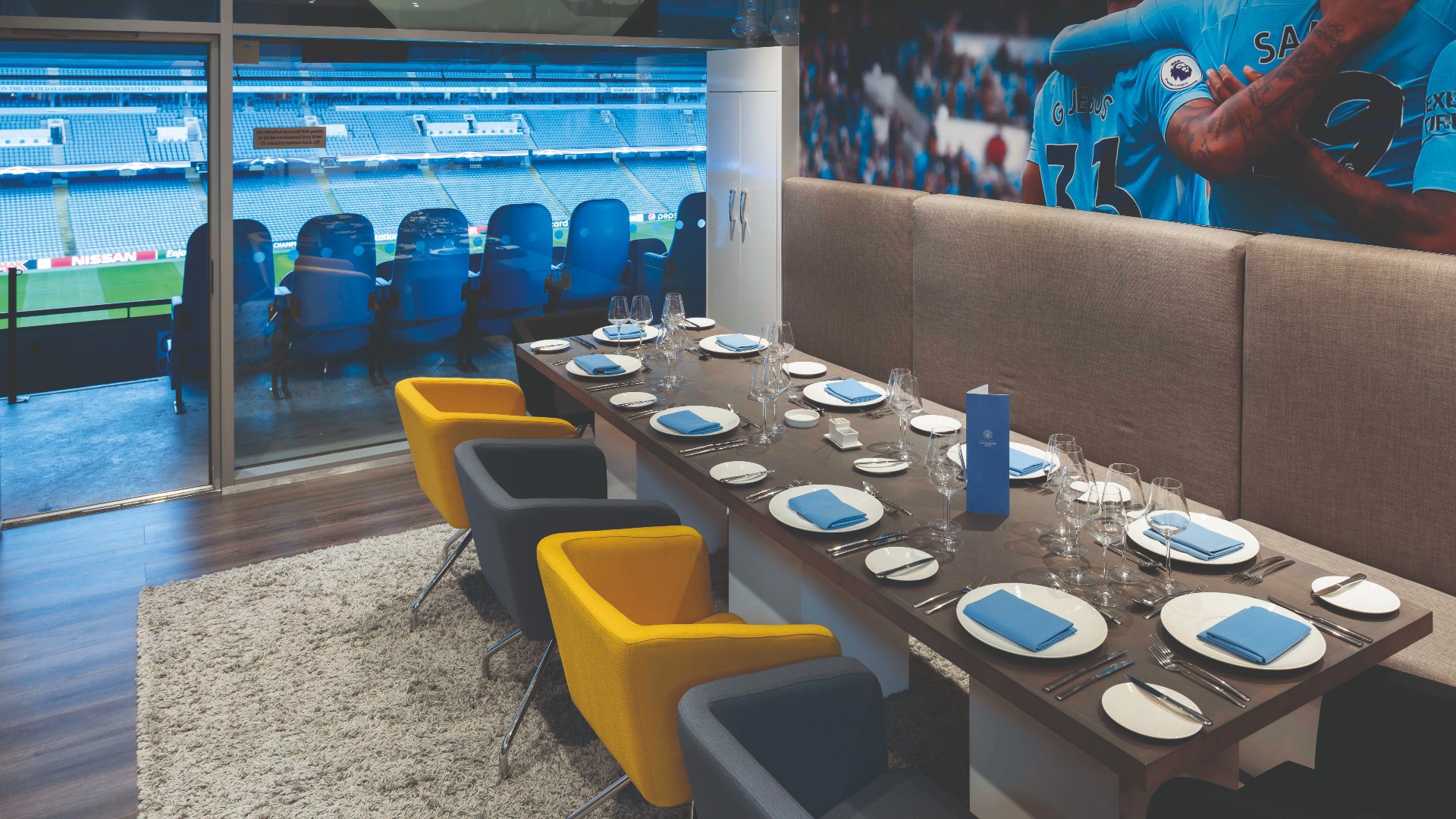 Manchester City VIP hospitality box Etihad Stadium