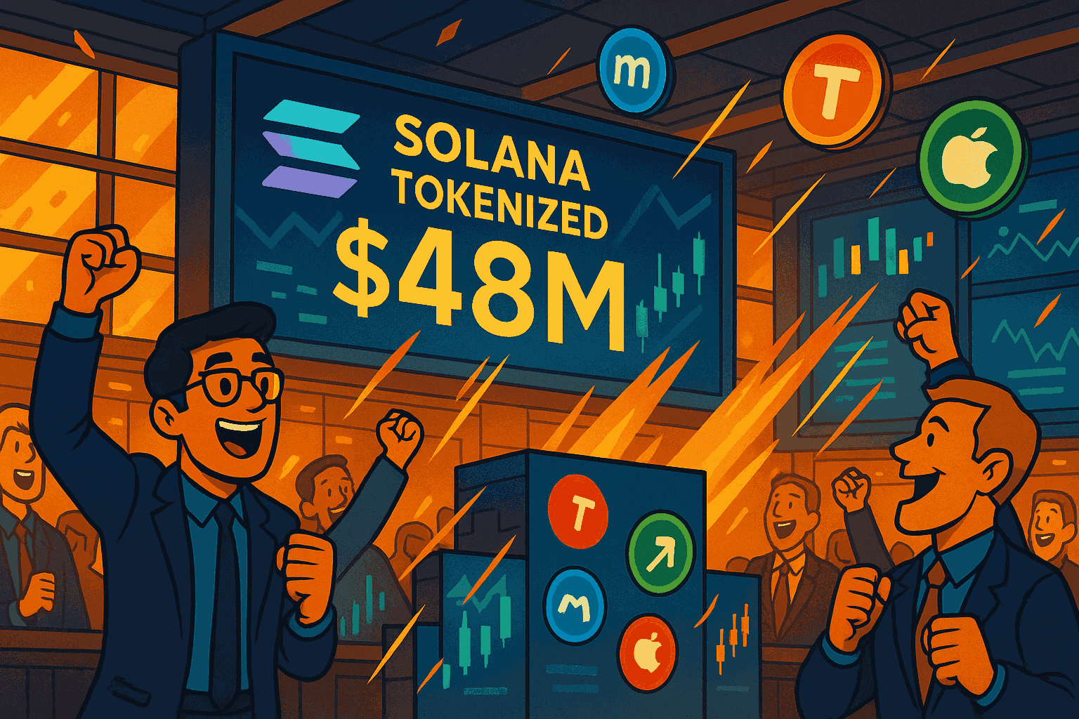 Solana tokenized stock trading volume 2025