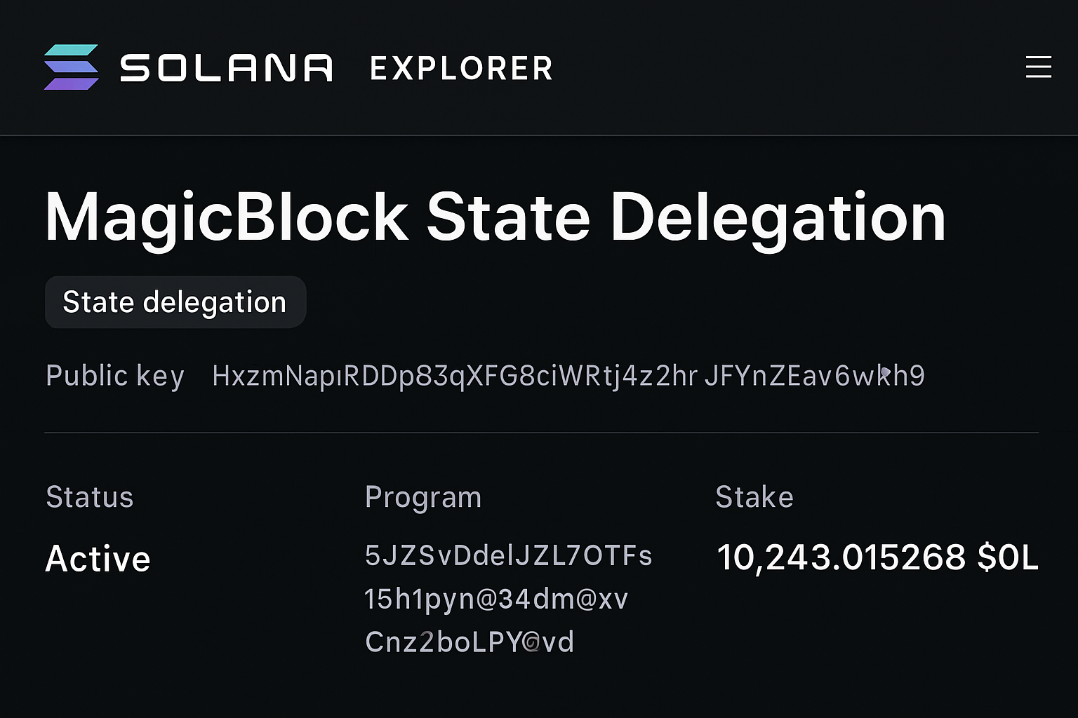 MagicBlock state delegation Solana explorer