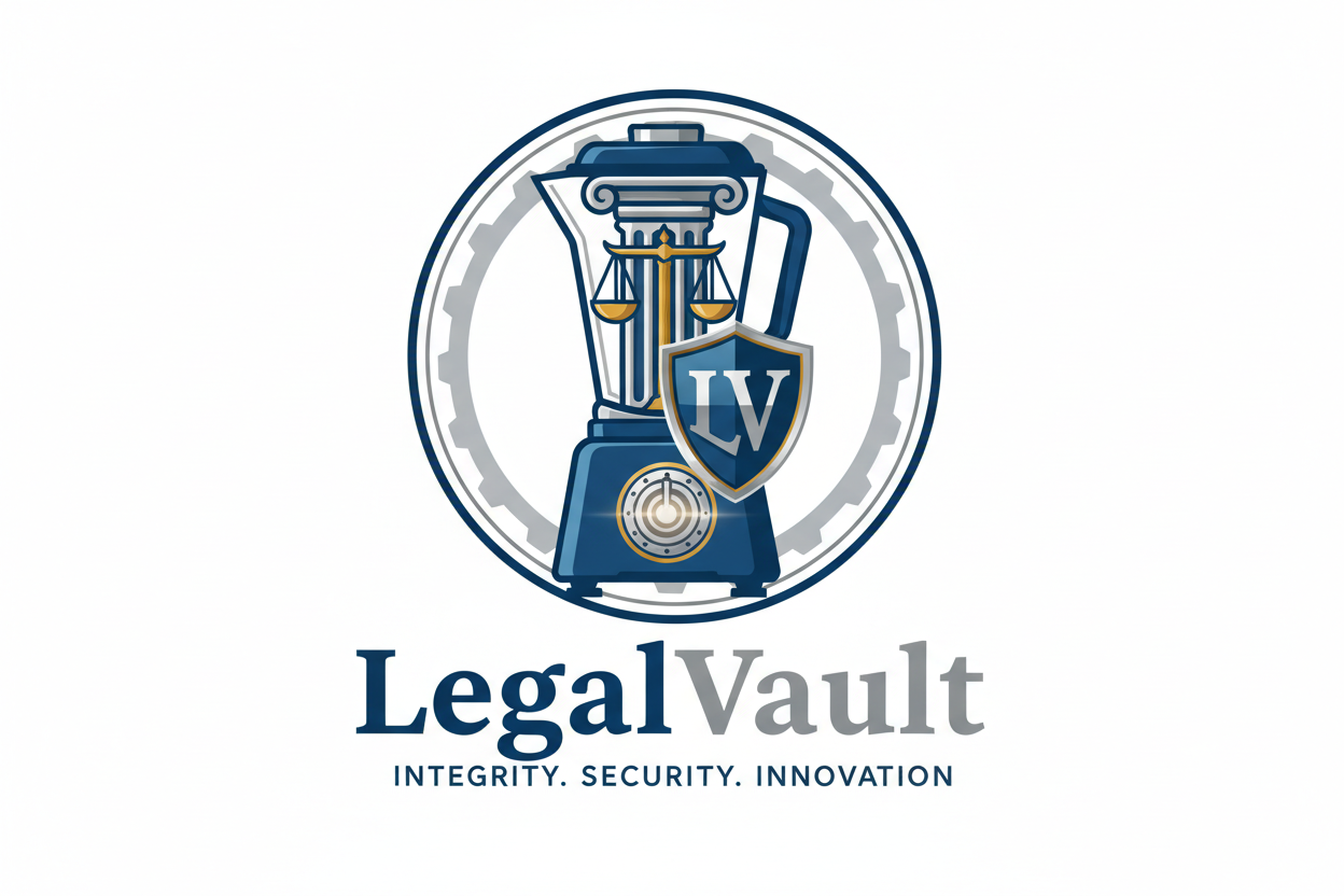 LegalVault Blender mixer logo