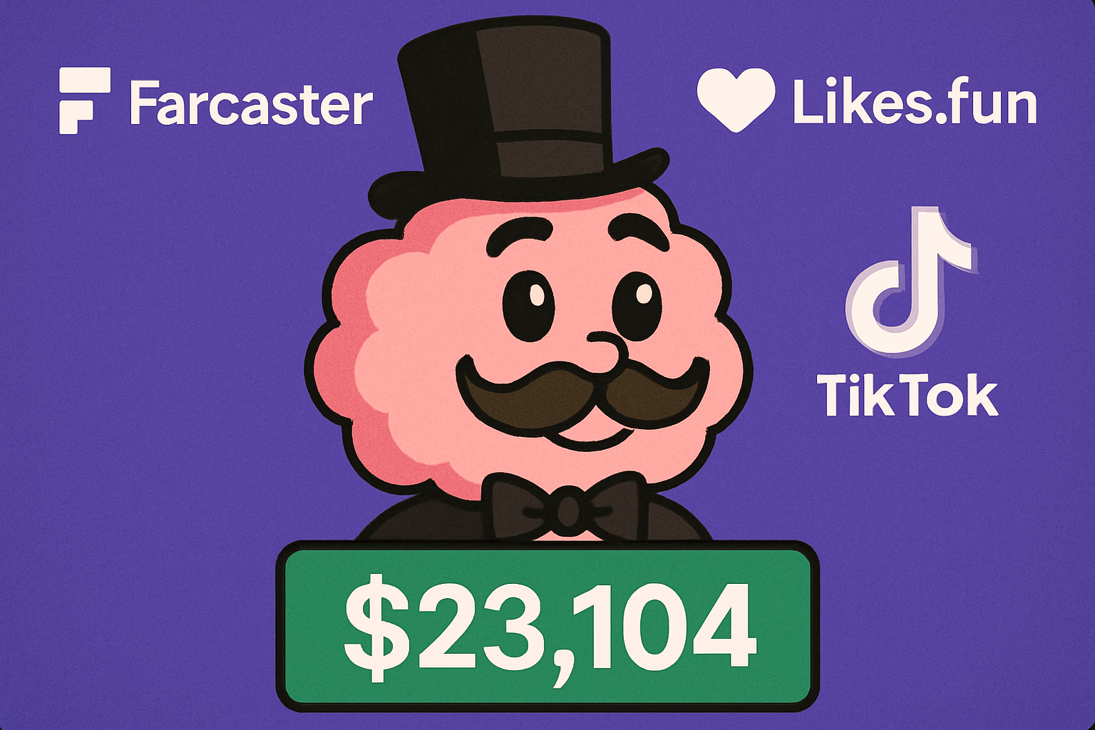 sweetman Farcaster Likes.fun TikTok earnings