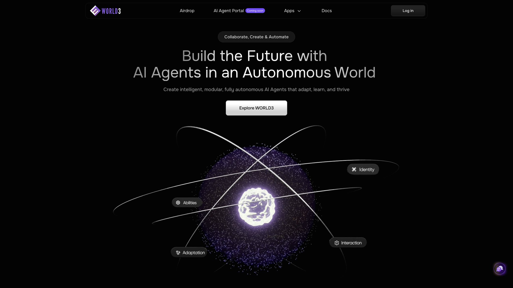 WORLD3 AI agent tournament interface