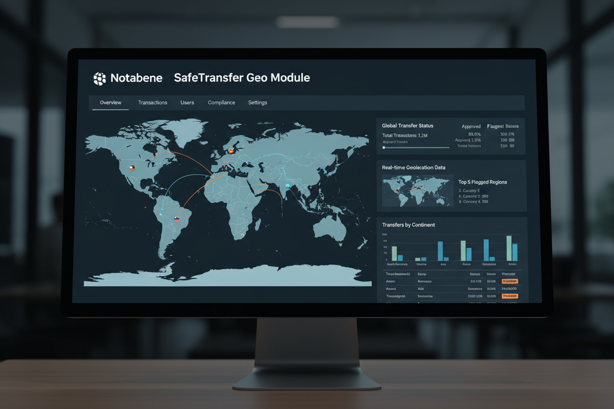 Notabene SafeTransfer geo module dashboard