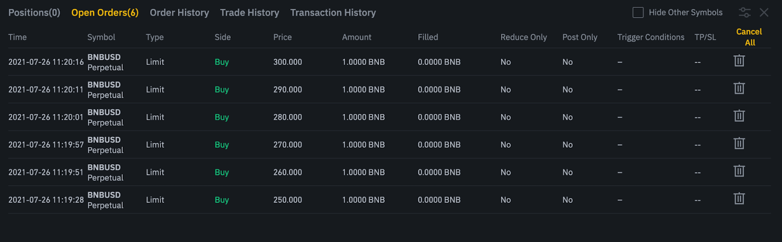 crypto exchange transaction history