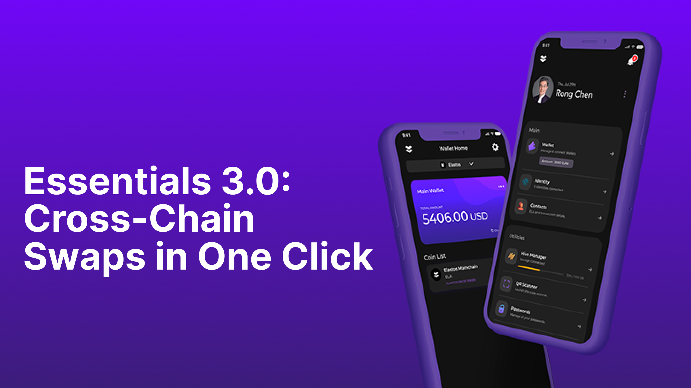 1-click cross-chain swap feature in DeFi wallet