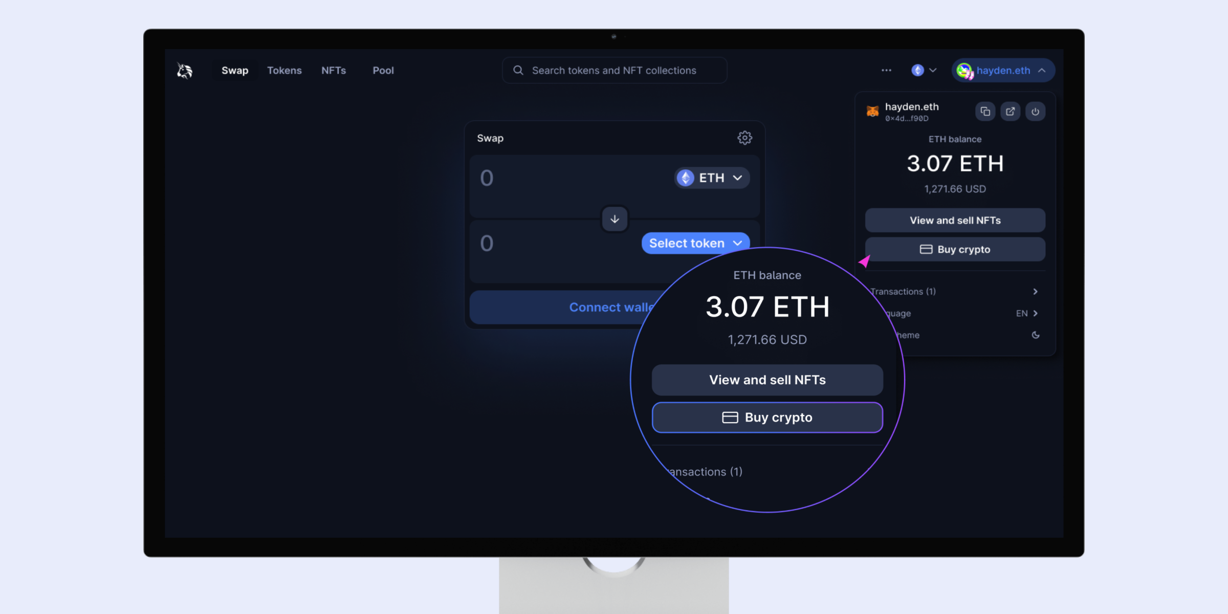 Uniswap EURC trading interface