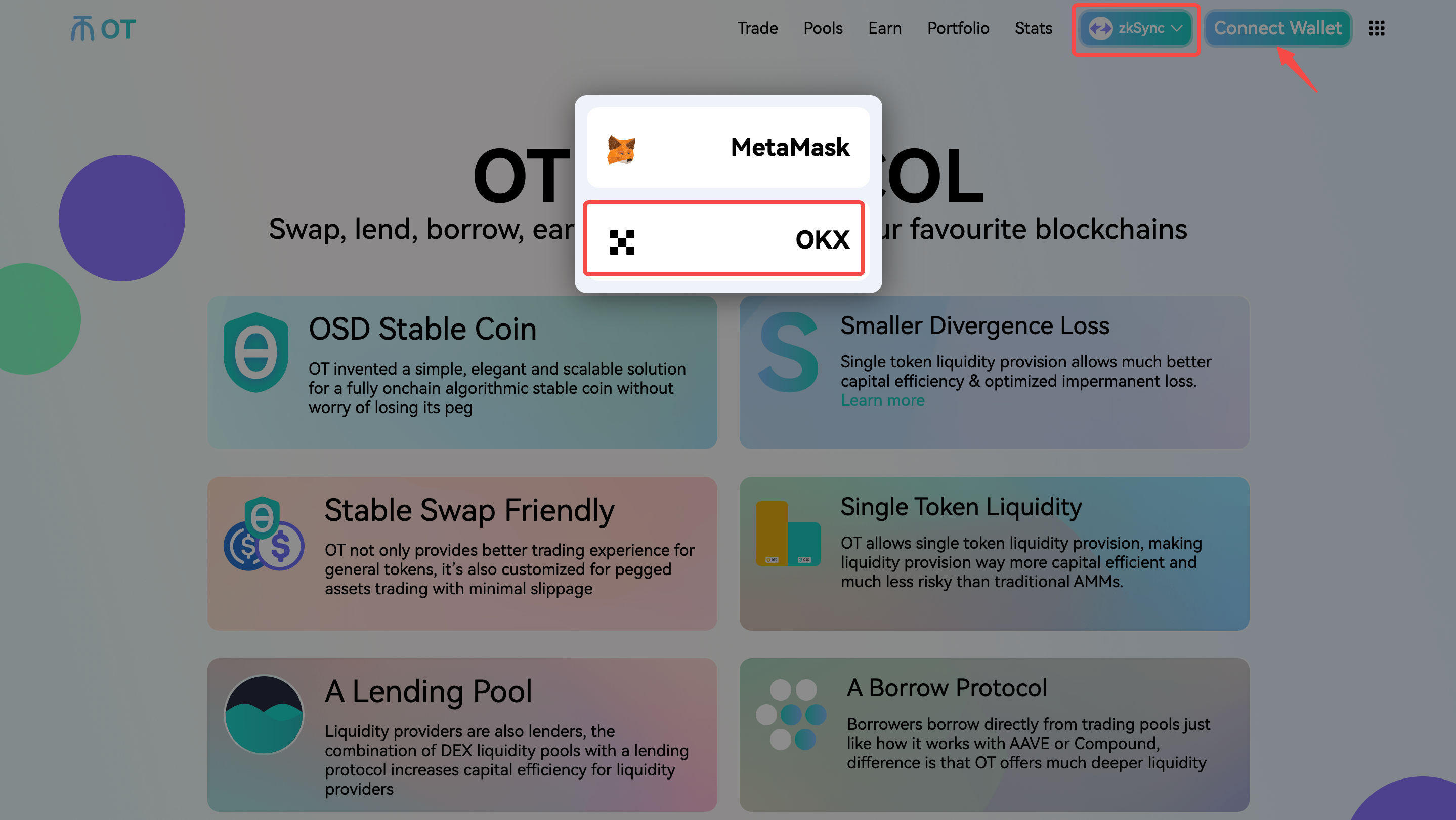 OKX Wallet browser extension screenshot