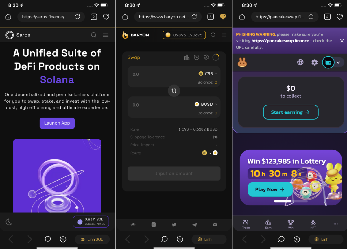 Trust Wallet Solana dApp browser Raydium