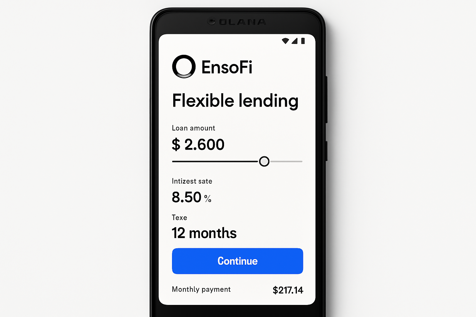 EnsoFi Mobile flexible lending interface on Solana Saga
