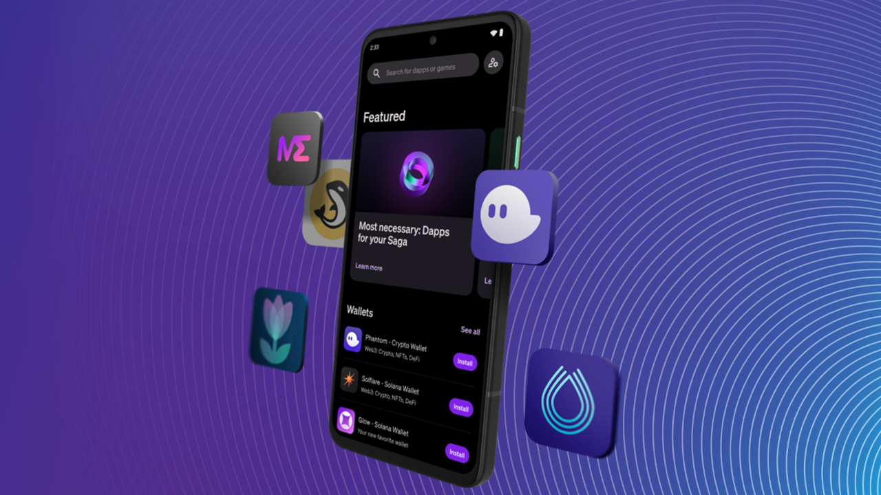 Phantom wallet app on Solana Saga