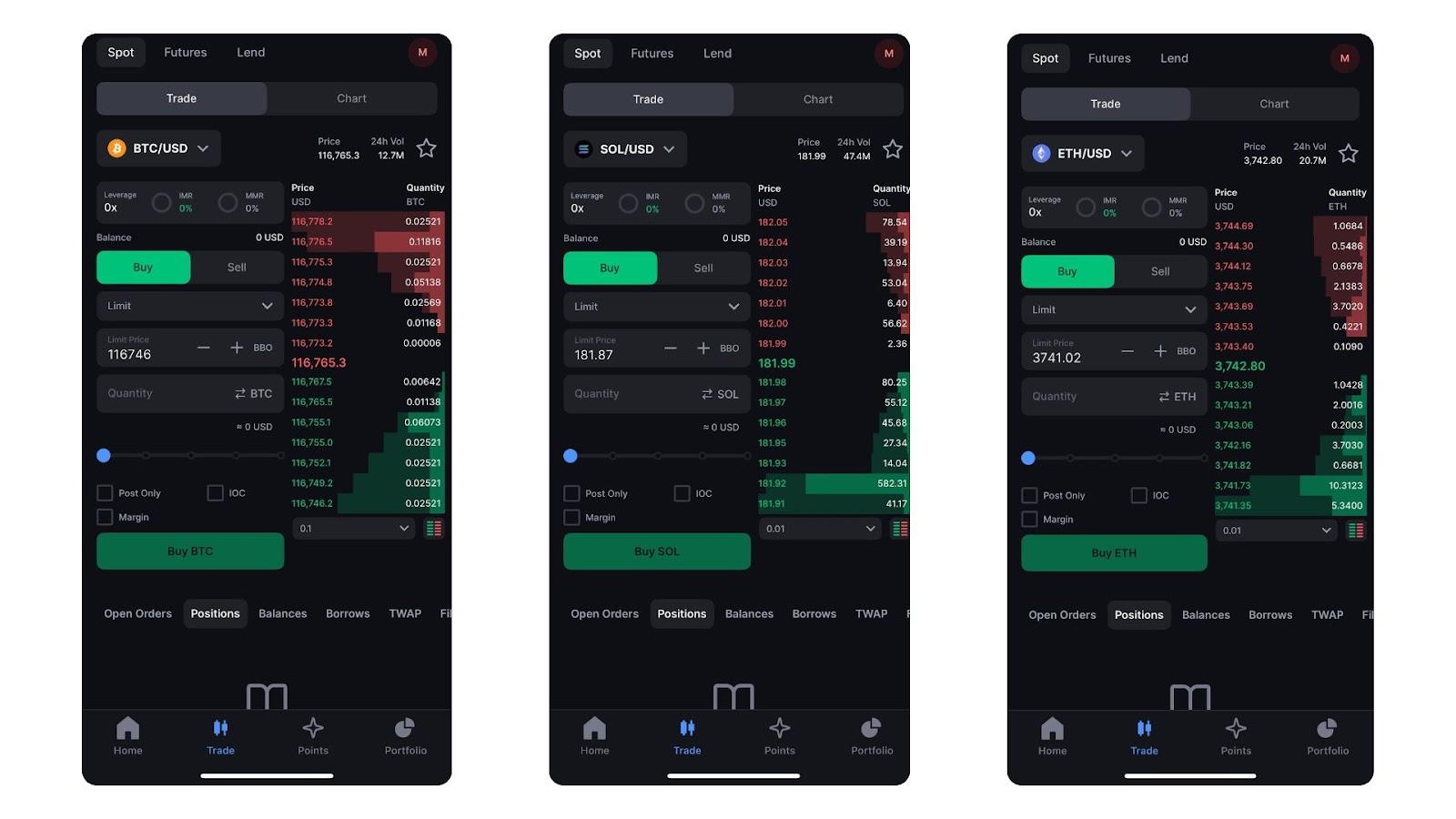 Aave lending dApp interface on Monad blockchain