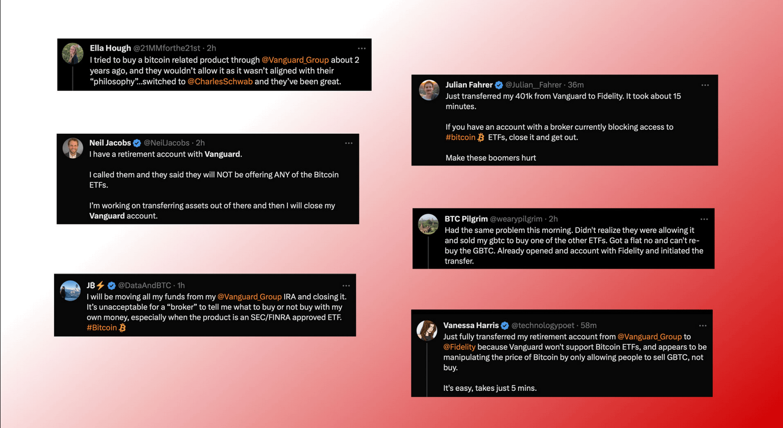 Fidelity Vanguard crypto retirement account