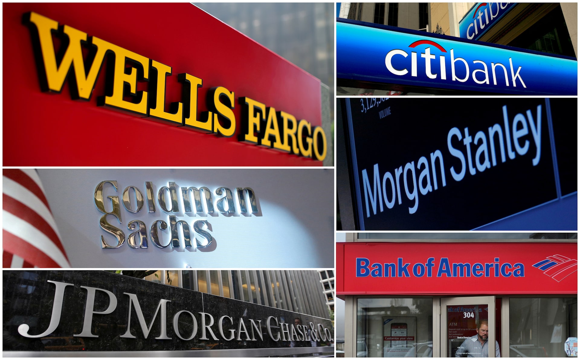 Citigroup JPMorgan BAC Goldman Sachs banks