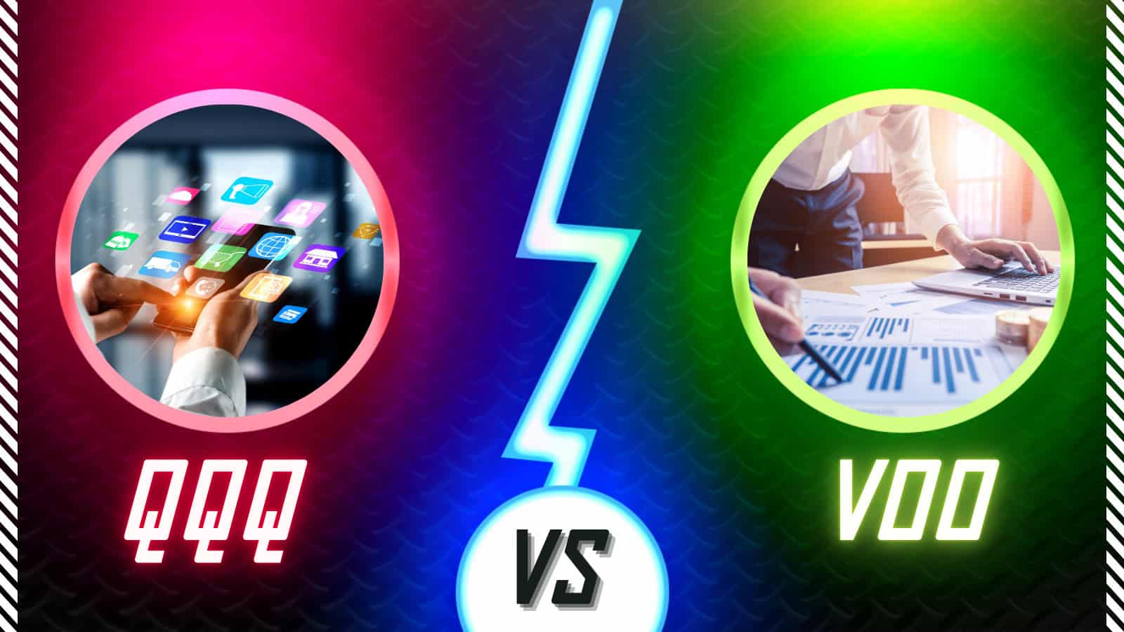 VOO SPY QQQ Vanguard ETF icons