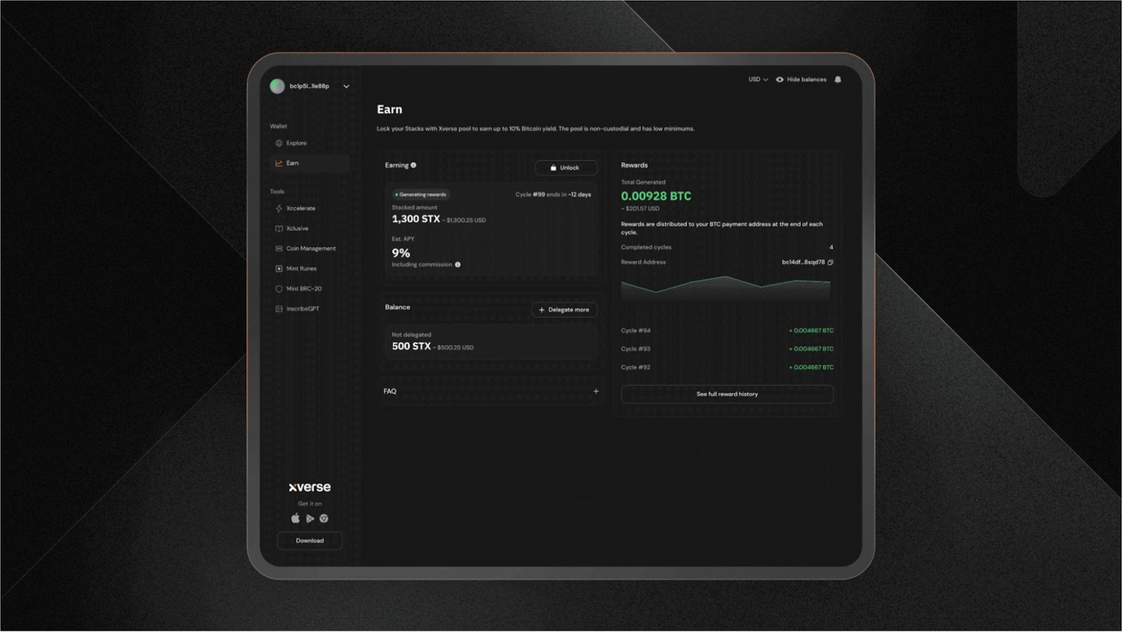 Stacks PoX BTC rewards