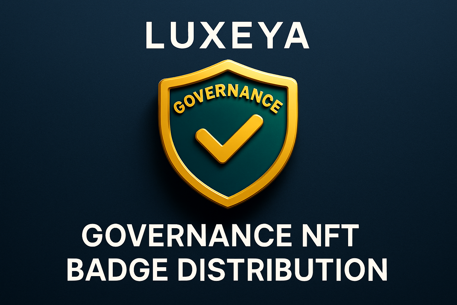 LUXEYA governance NFT badge distribution
