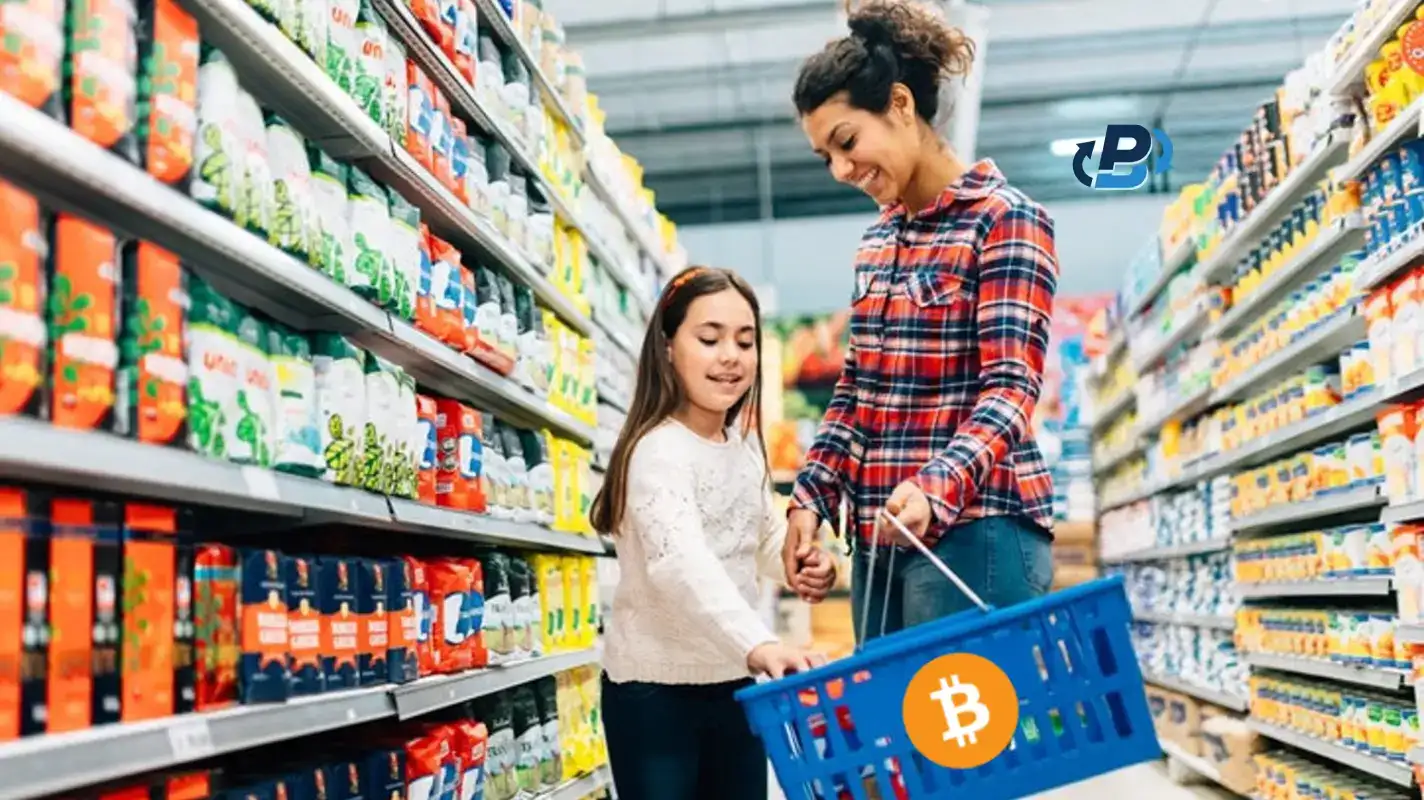 Coinbase One Card being used at a grocery store