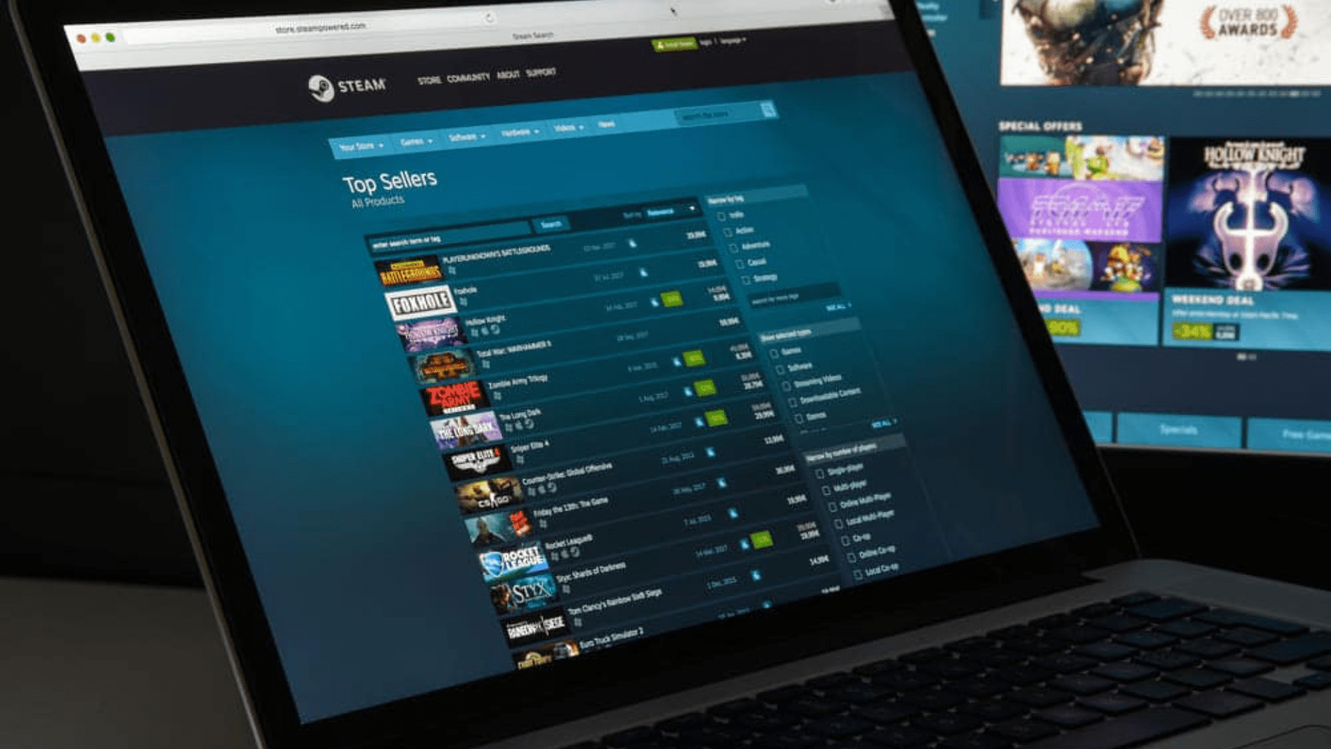 Steam game trailer wishlist CTA example