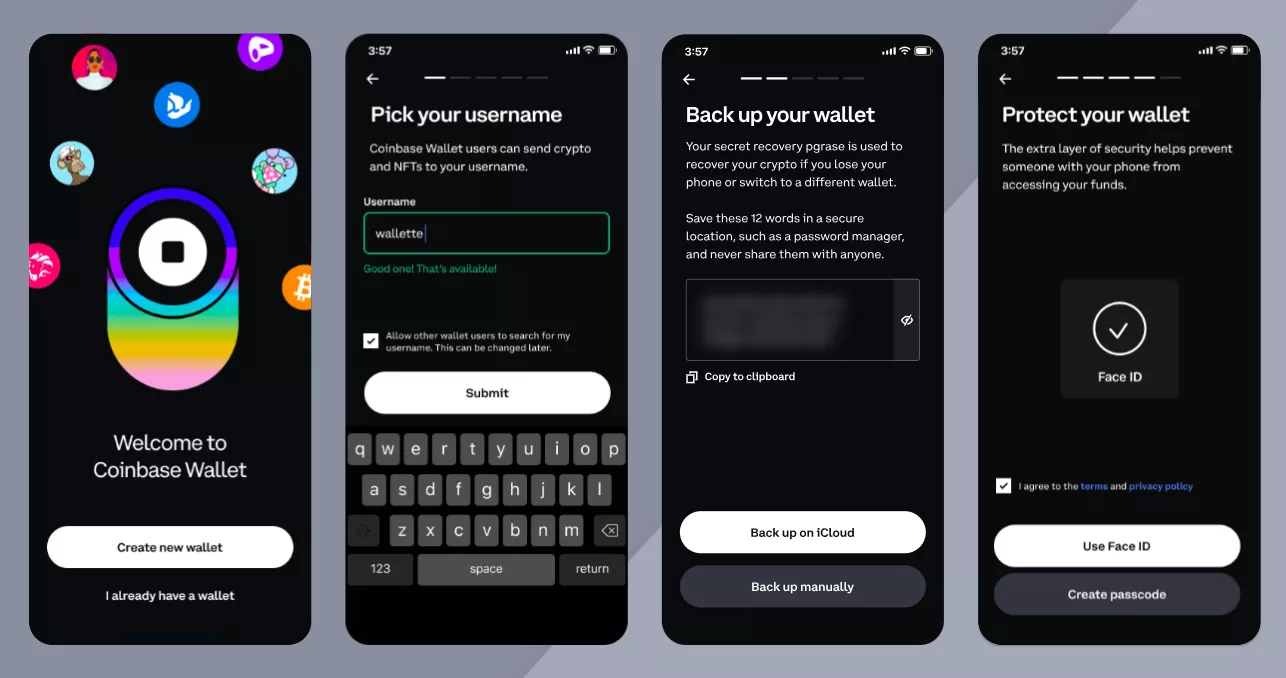 Coinbase app screenshot