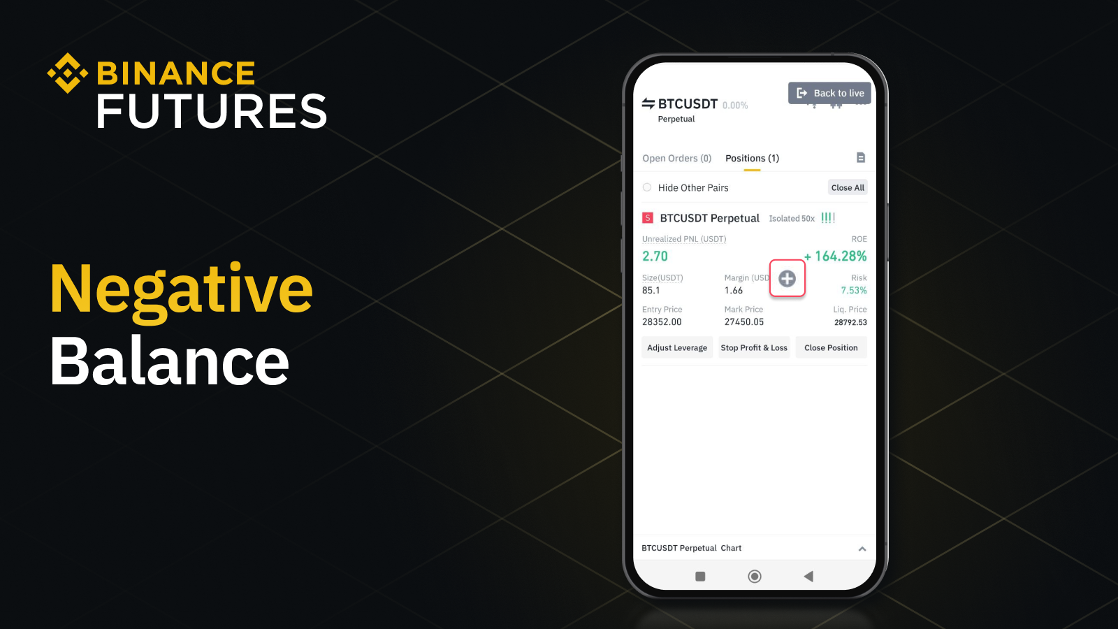 Binance wallet showing BNB balance and spot trading history