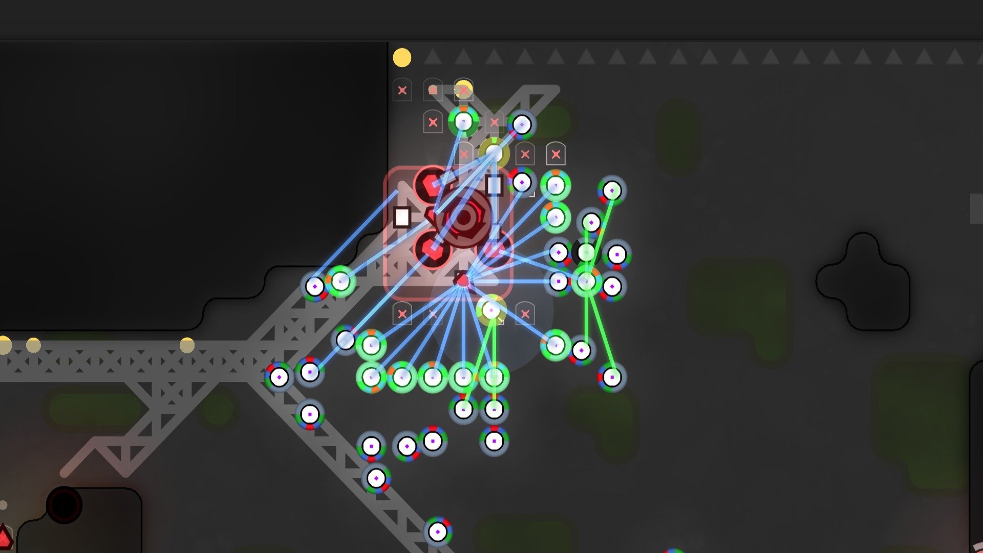 Screeps gameplay screenshot