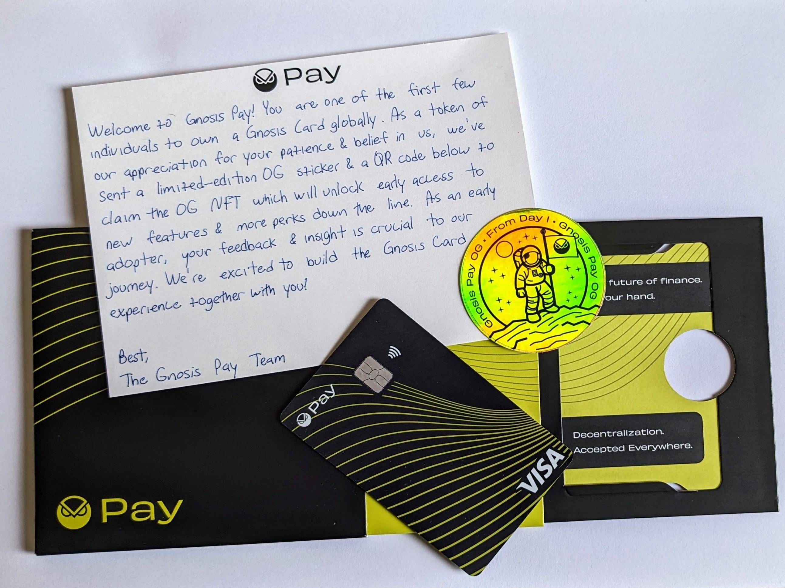 Gnosis Pay stablecoin Visa card in use