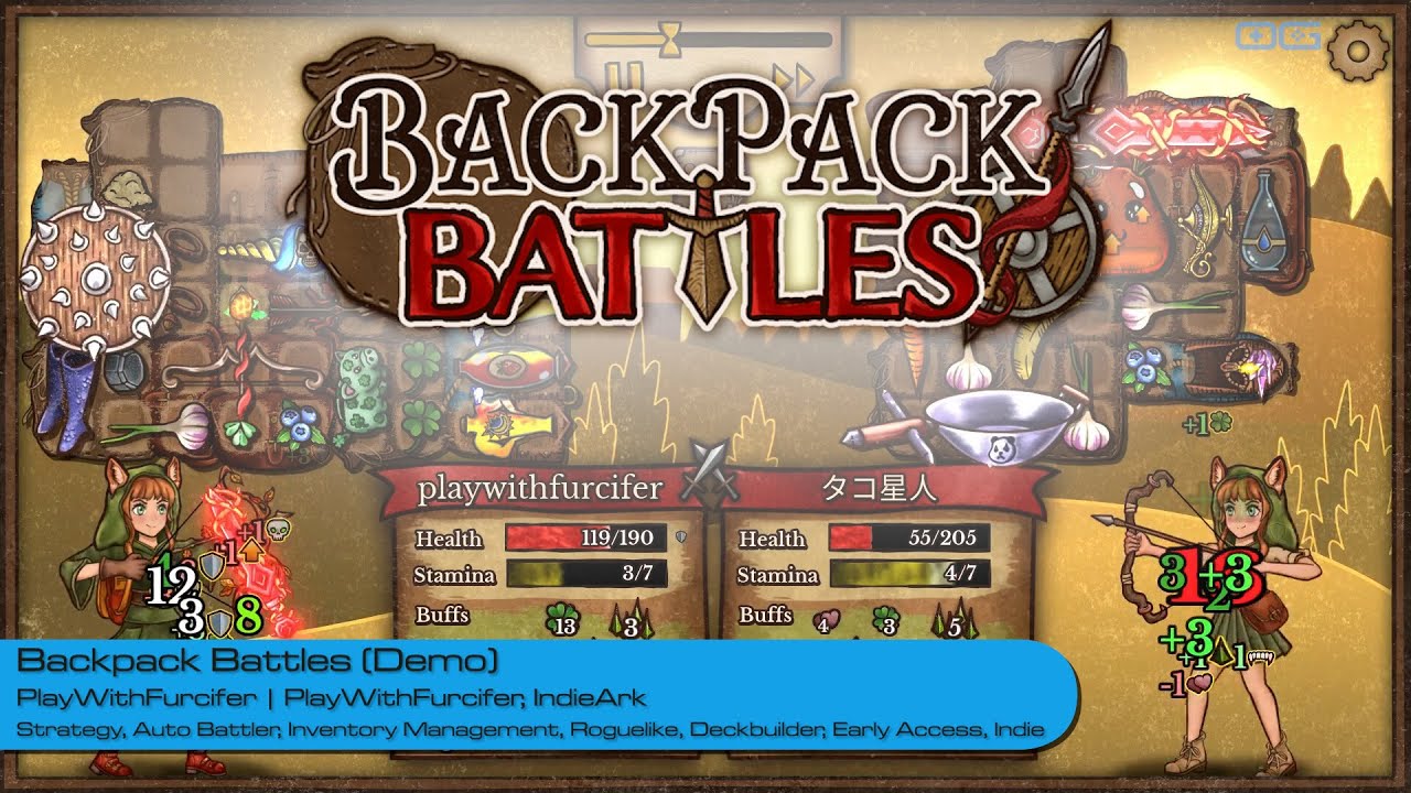 Backpack Battles inventory puzzle auto battler