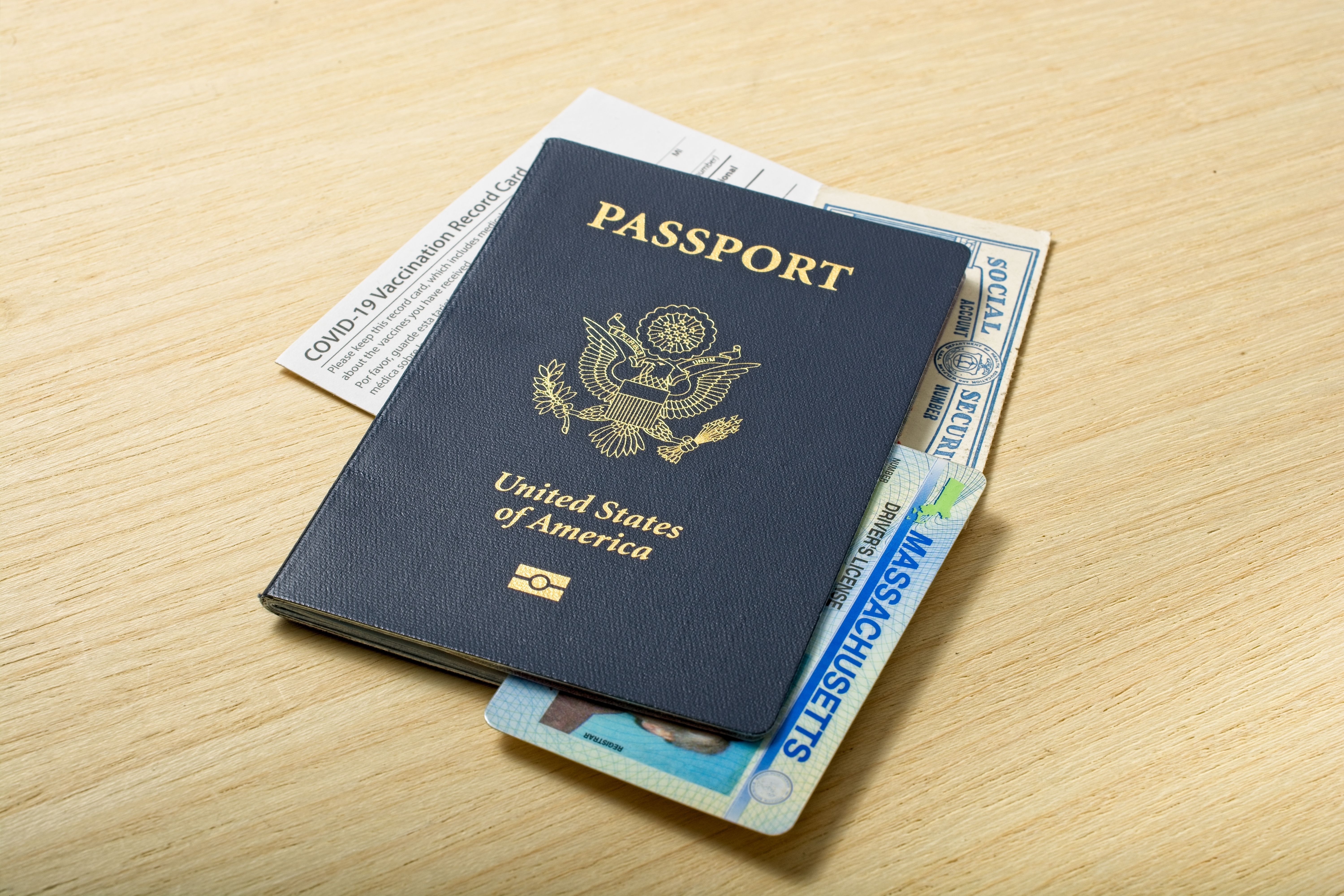 US passport and driver's license