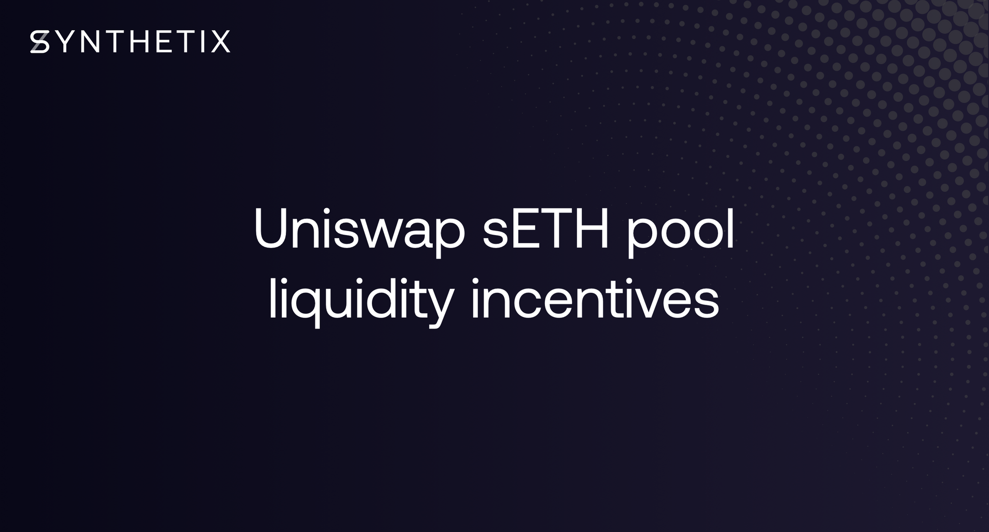 Synthetix SNX staking liquidity pool