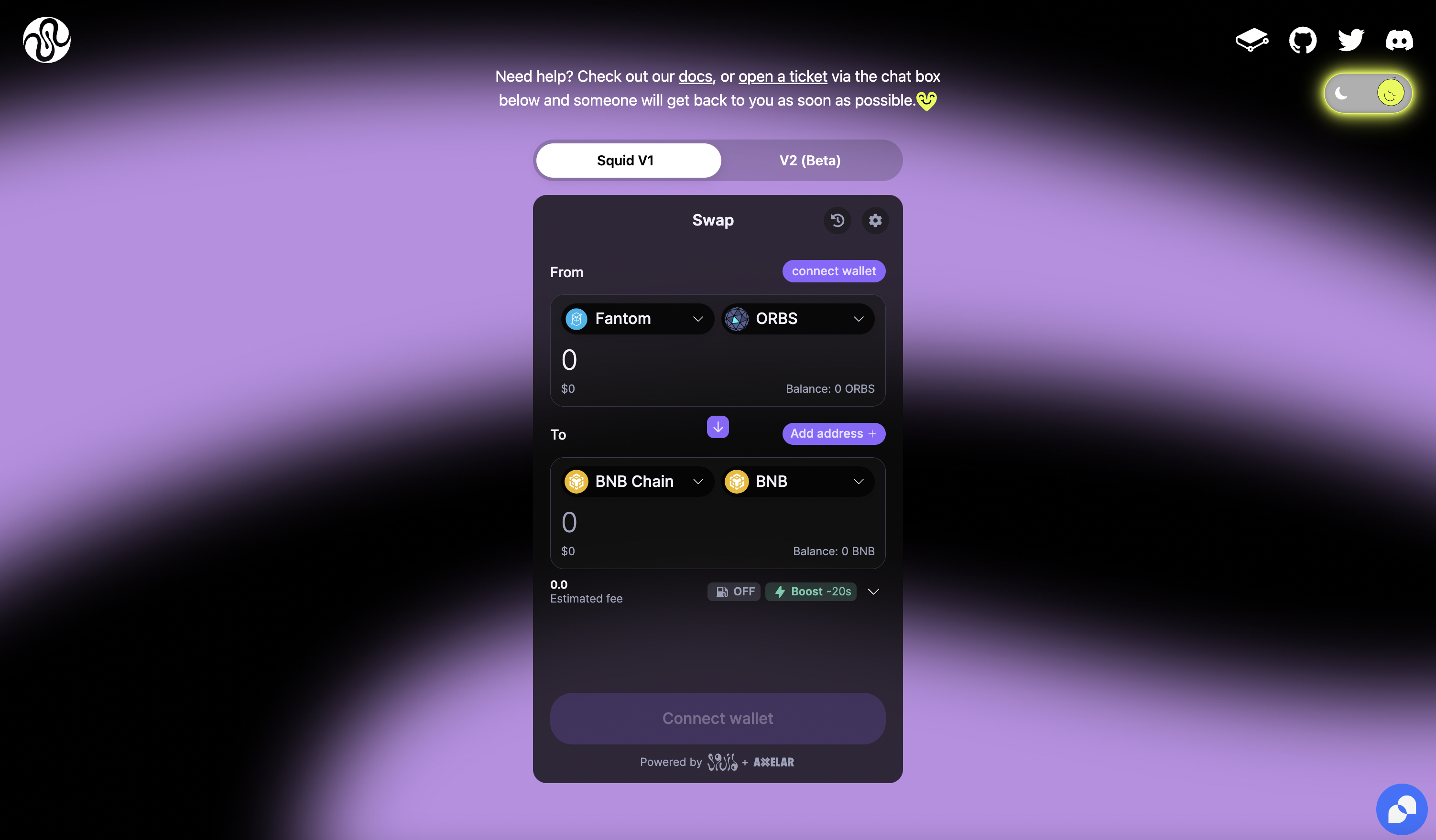 Squid CORAL protocol cross-chain swap