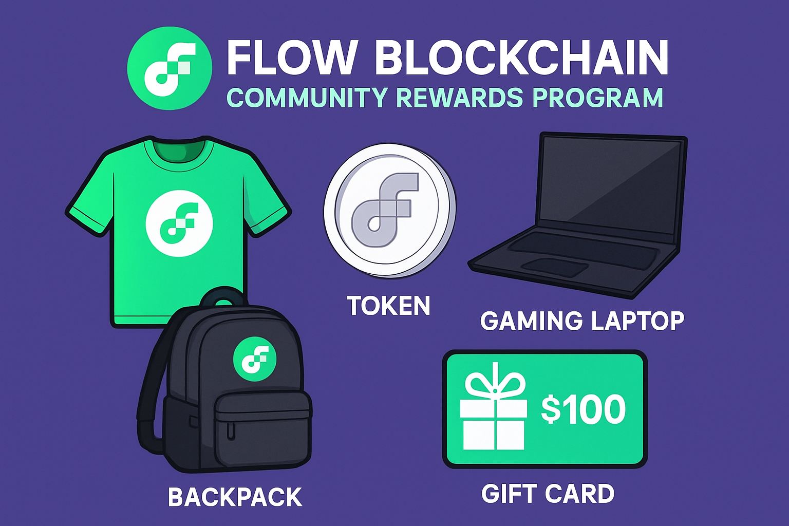 Flow blockchain community rewards program prizes