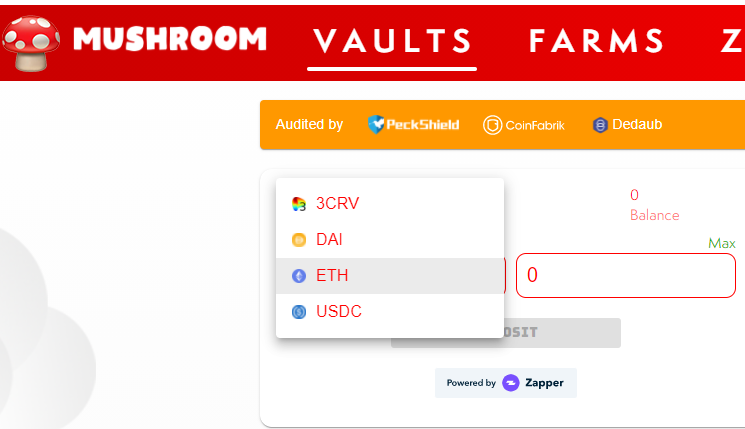 Zapper DeFi dashboard interface