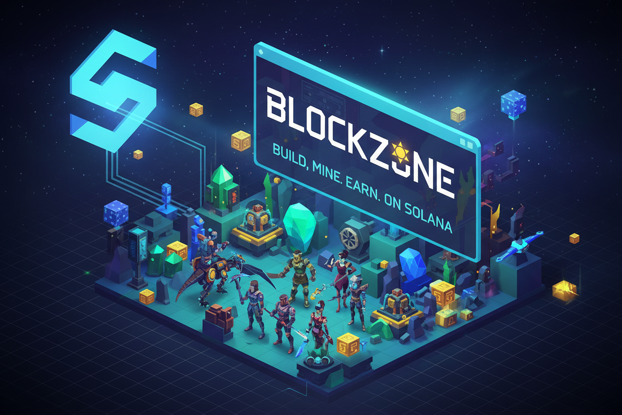 Blockzone Solana blockchain game promo
