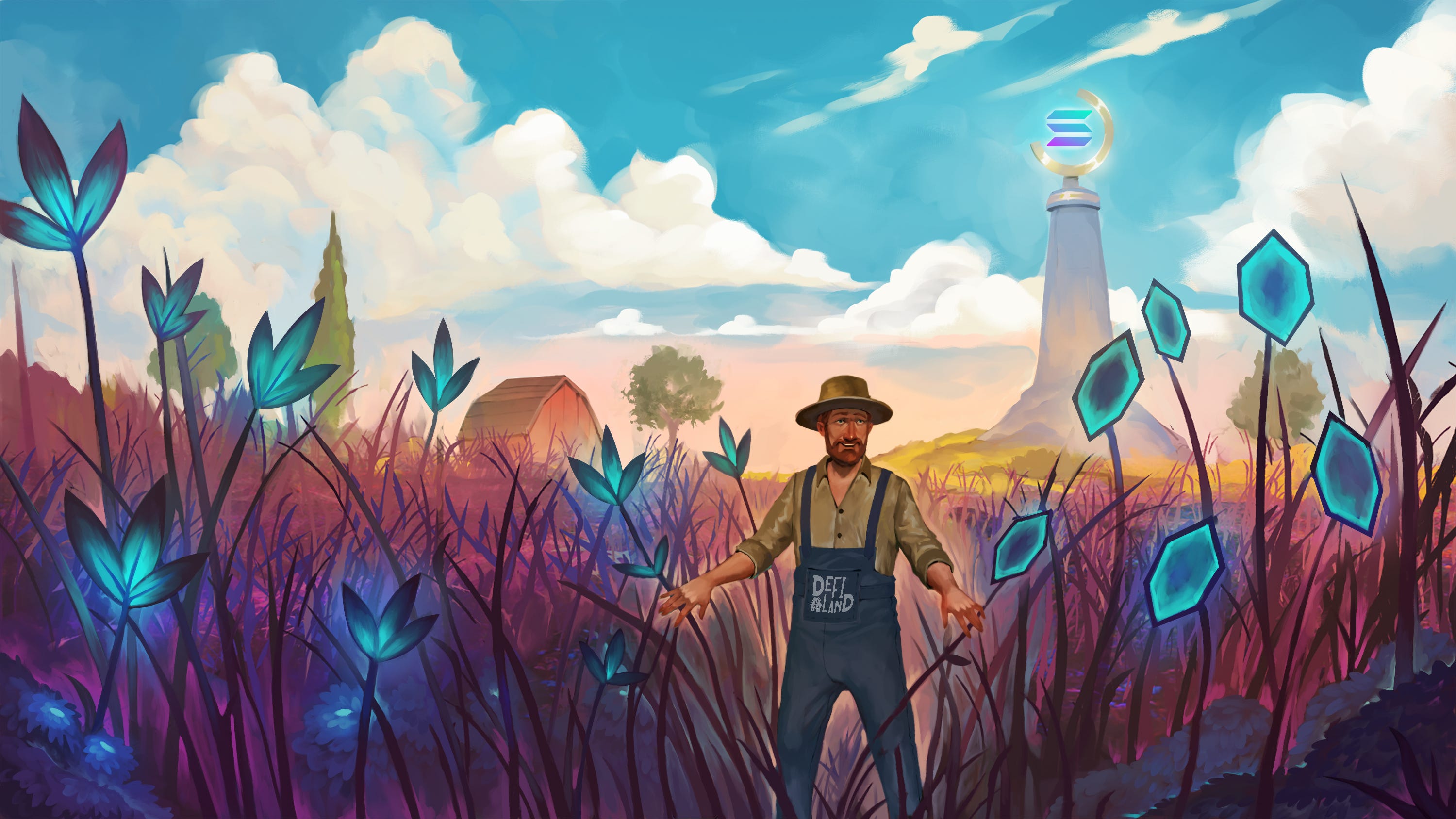 DeFi Land Solana game art