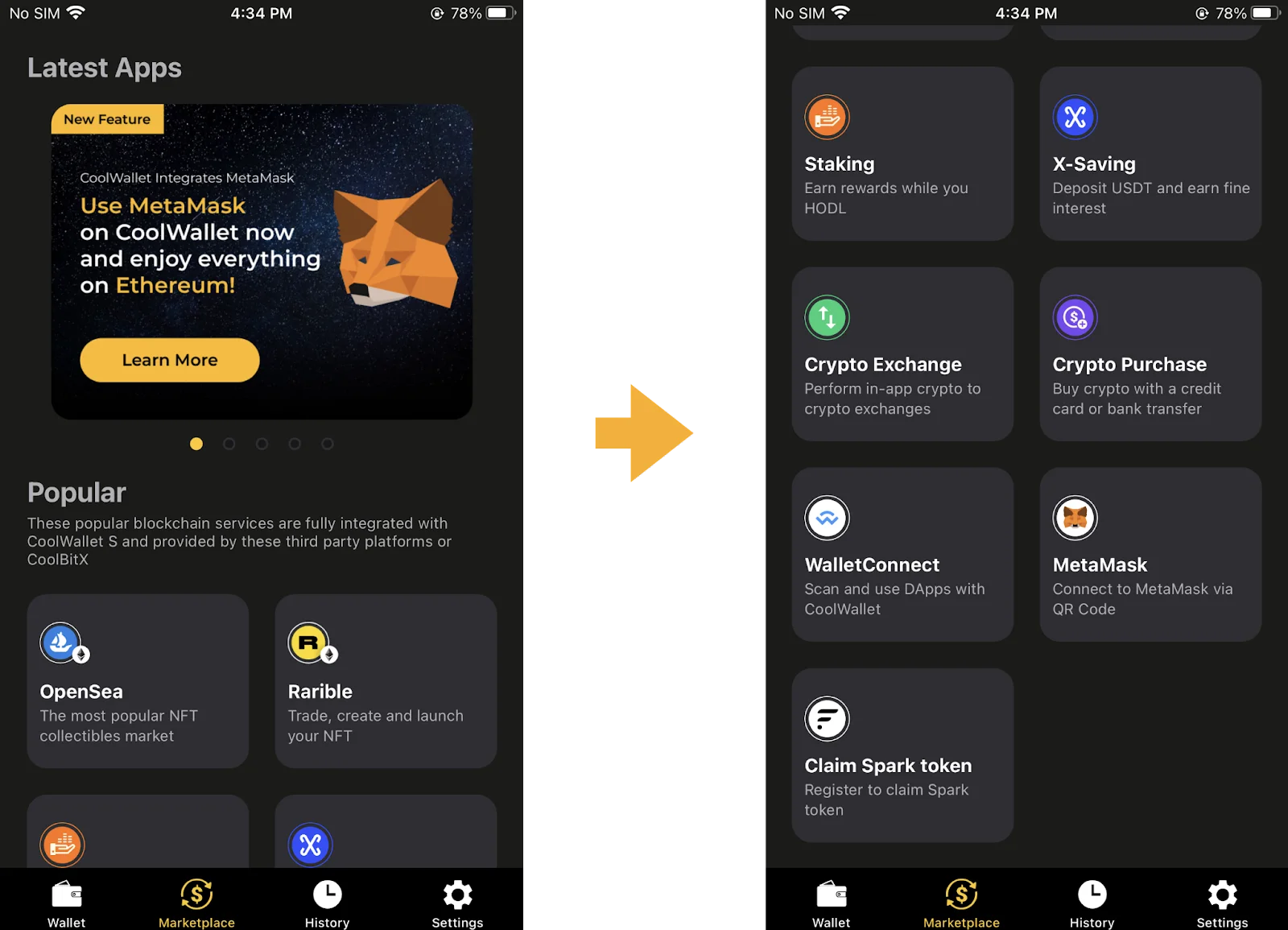 MetaMask wallet MFA interface screenshot