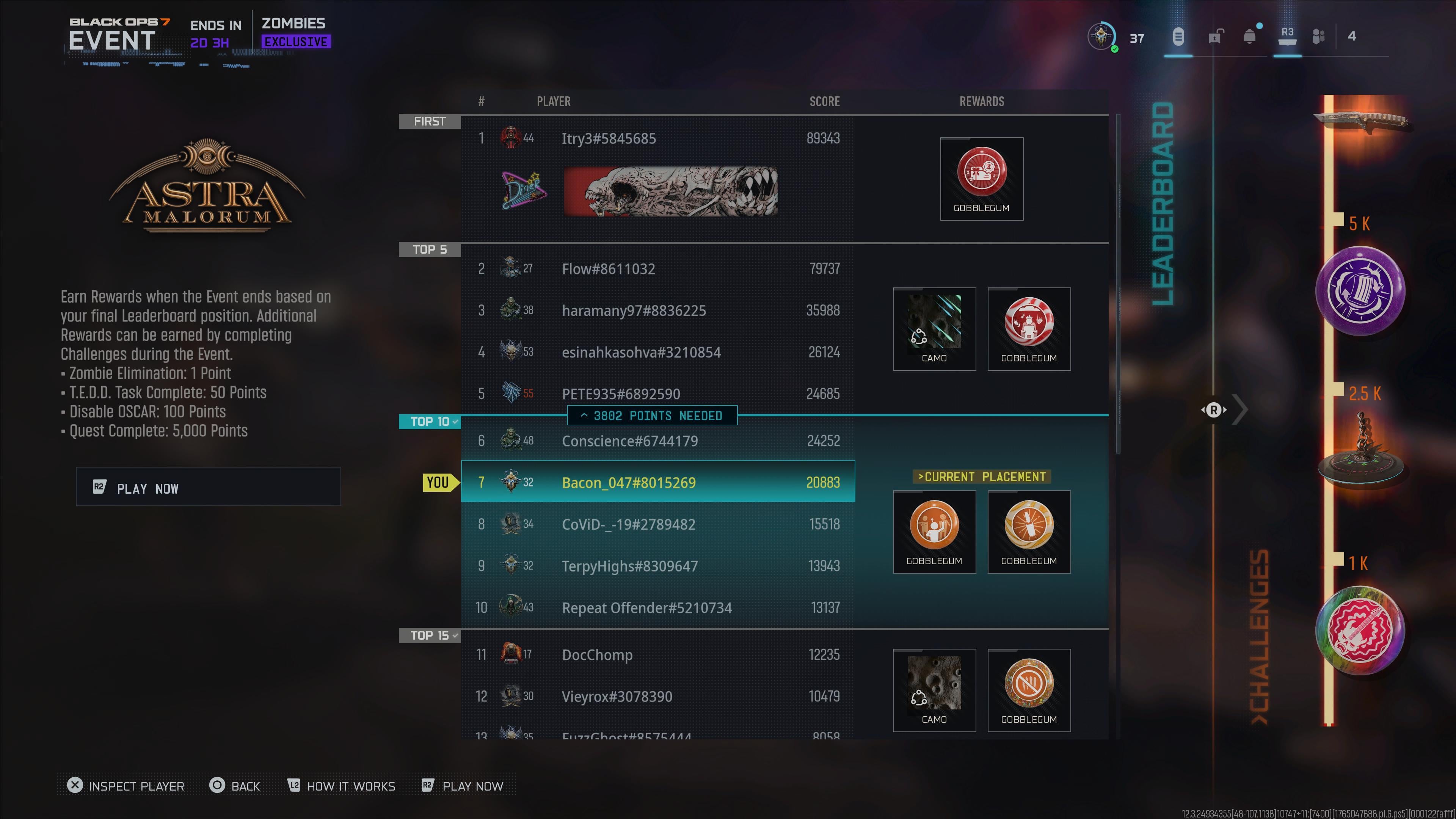 10K Squad NFT community XP leaderboard
