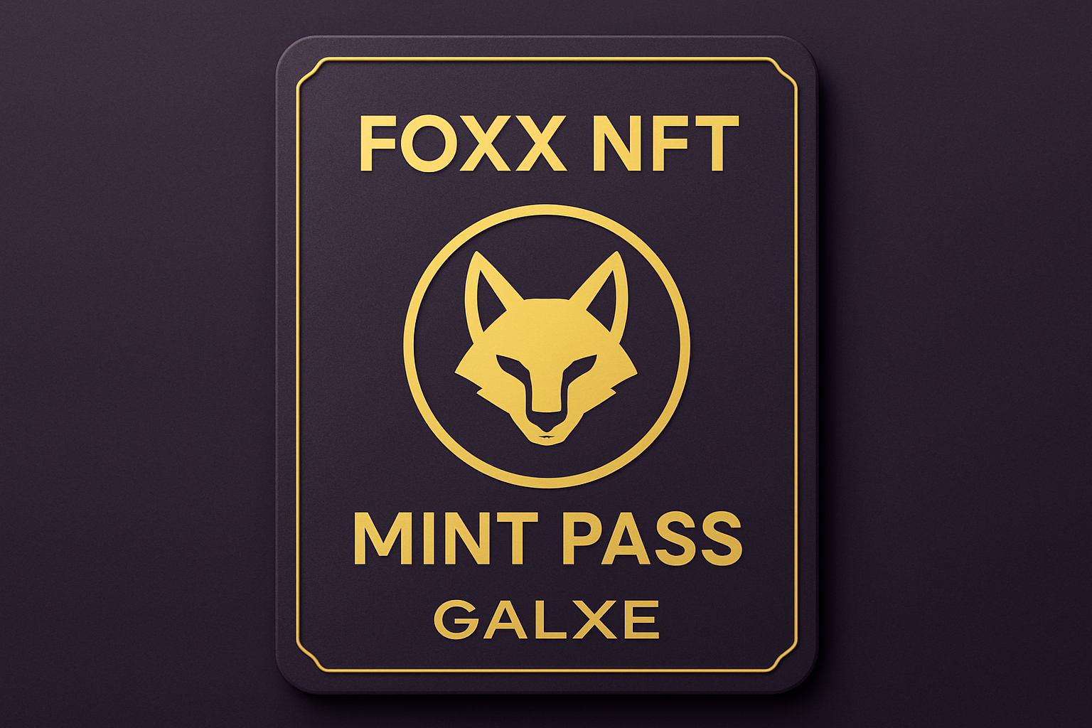 FOXX NFT mint pass on Galxe