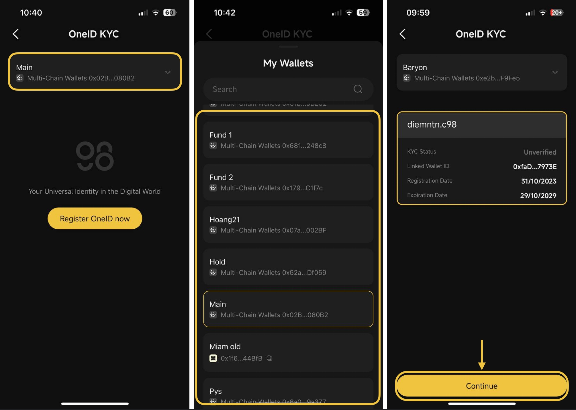 KYC verification process on music token platforms