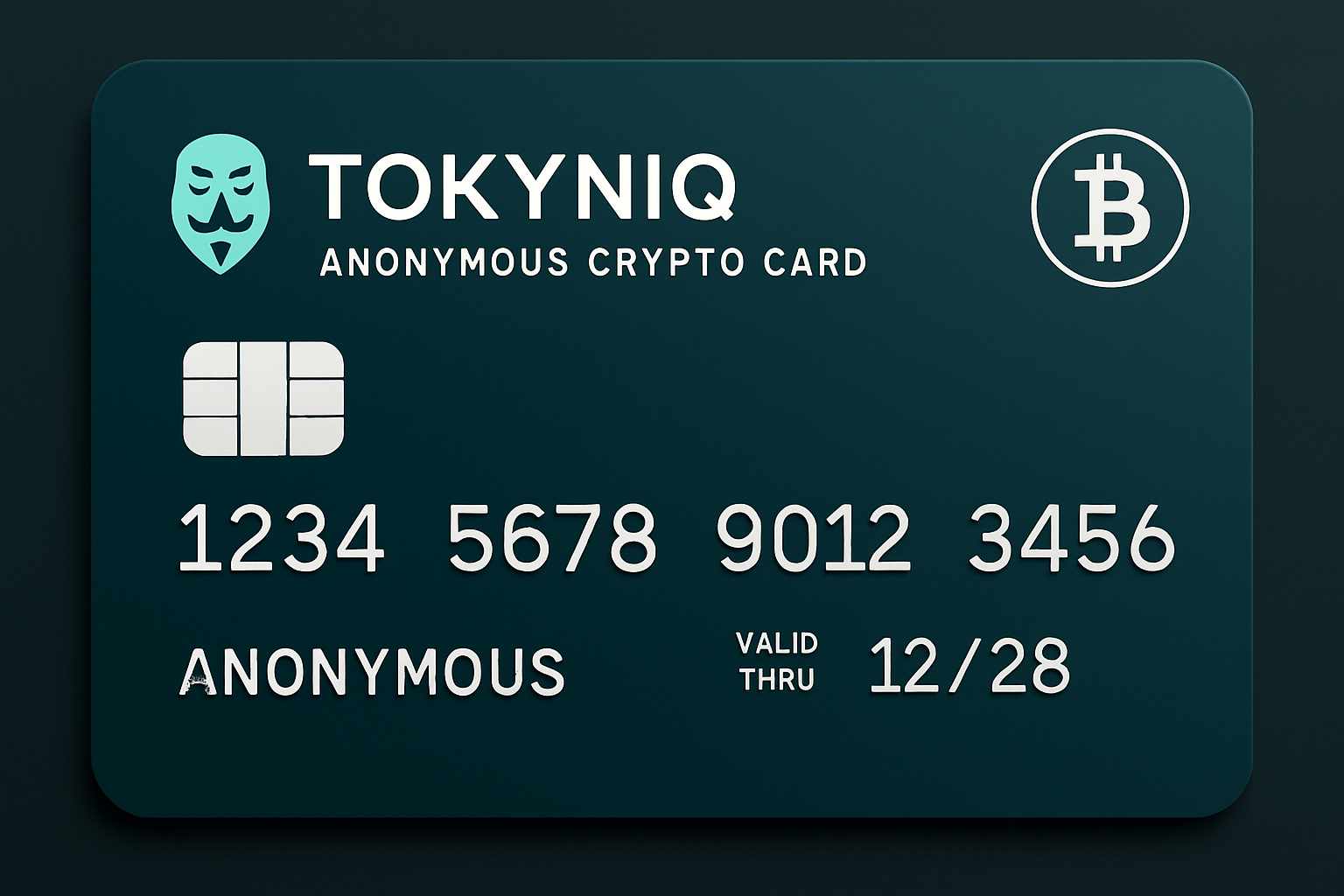 Tokyniq Anonymous Crypto Card virtual interface